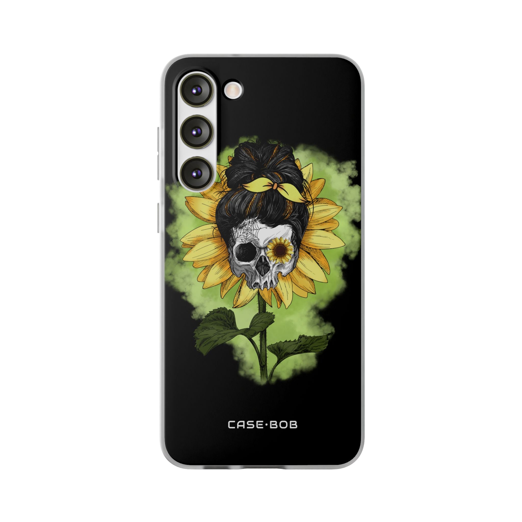 Sunflower Skull Samsung S23 Plus Case - Soft