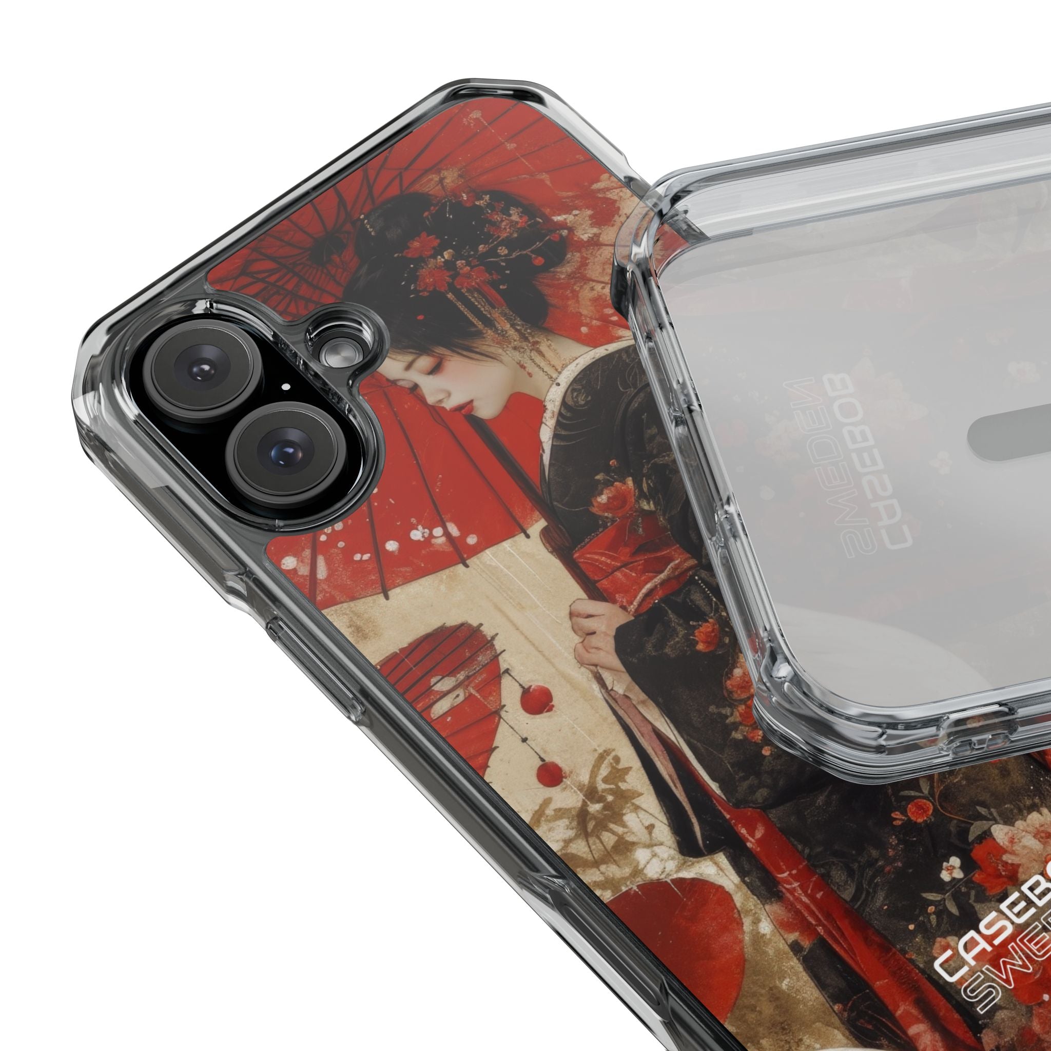 Scarlet Crane Dreams iPhone 16 - Impact Clear+