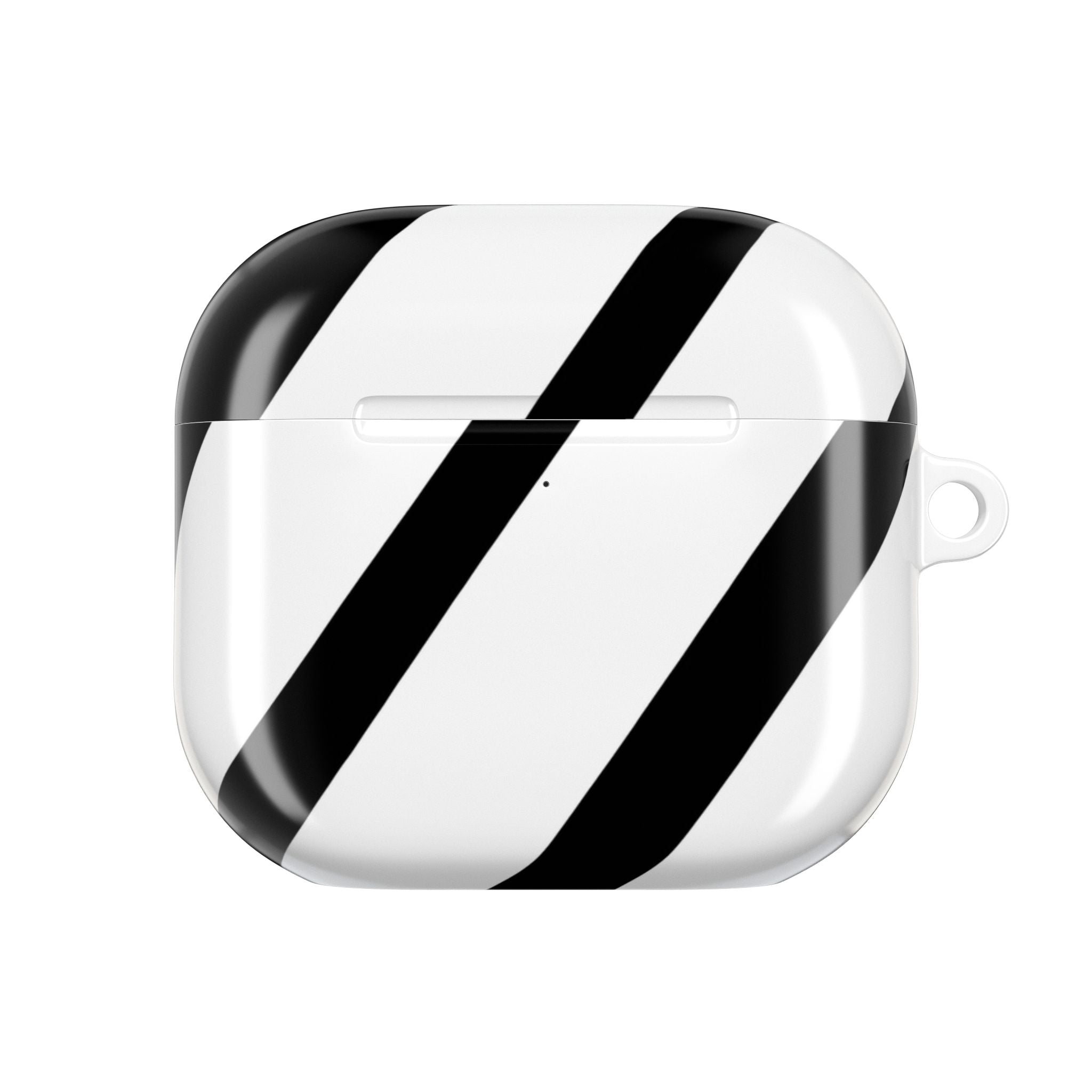 Diagonaaliraitoja Mustavalkoinen - AirPods Case