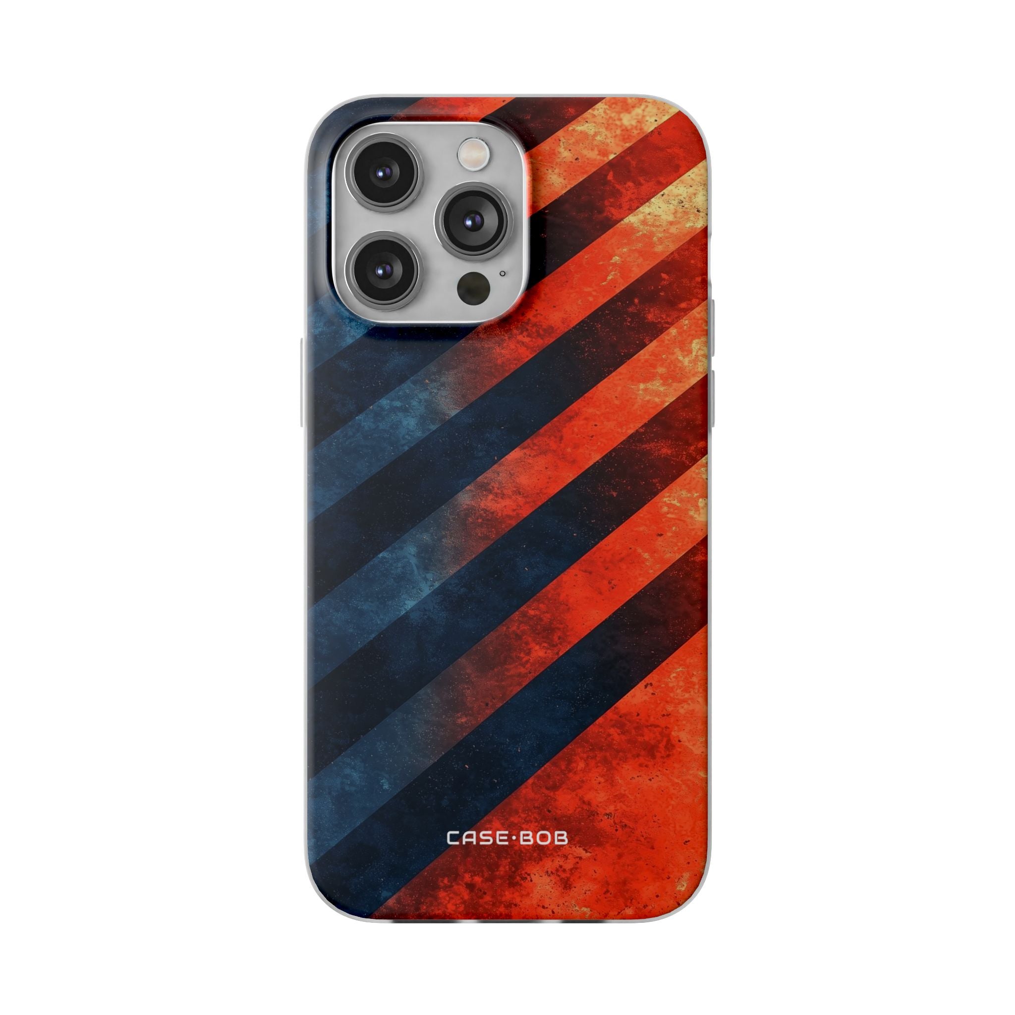 Diagonal Stripes Blaze iPhone 14 Pro Max Case - Soft