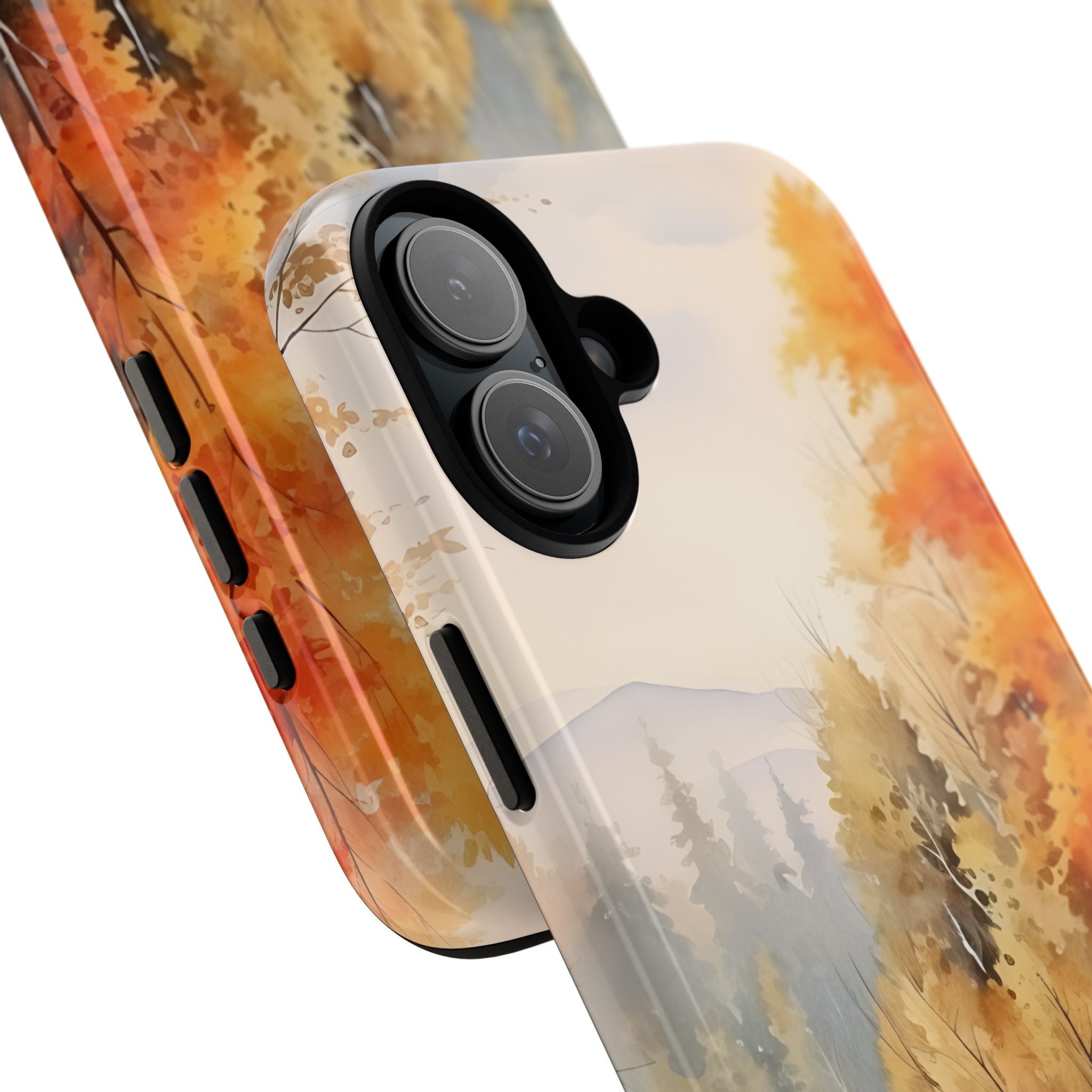 Golden Leaves Drift - iPhone Case