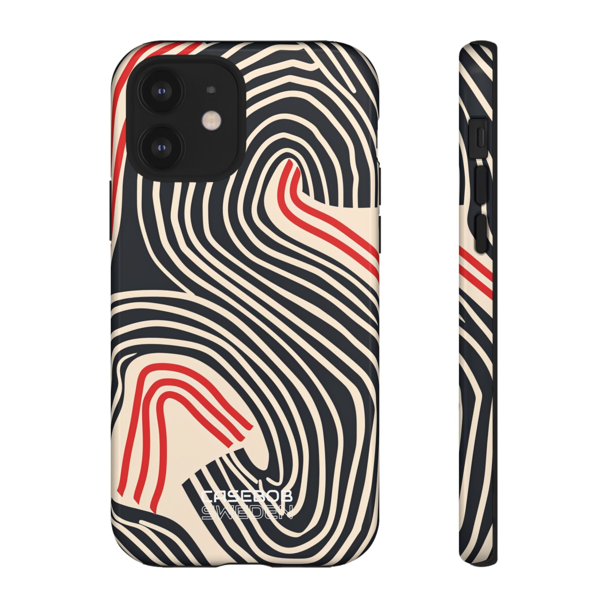 Wavy Red Flow iPhone 12 - Tough