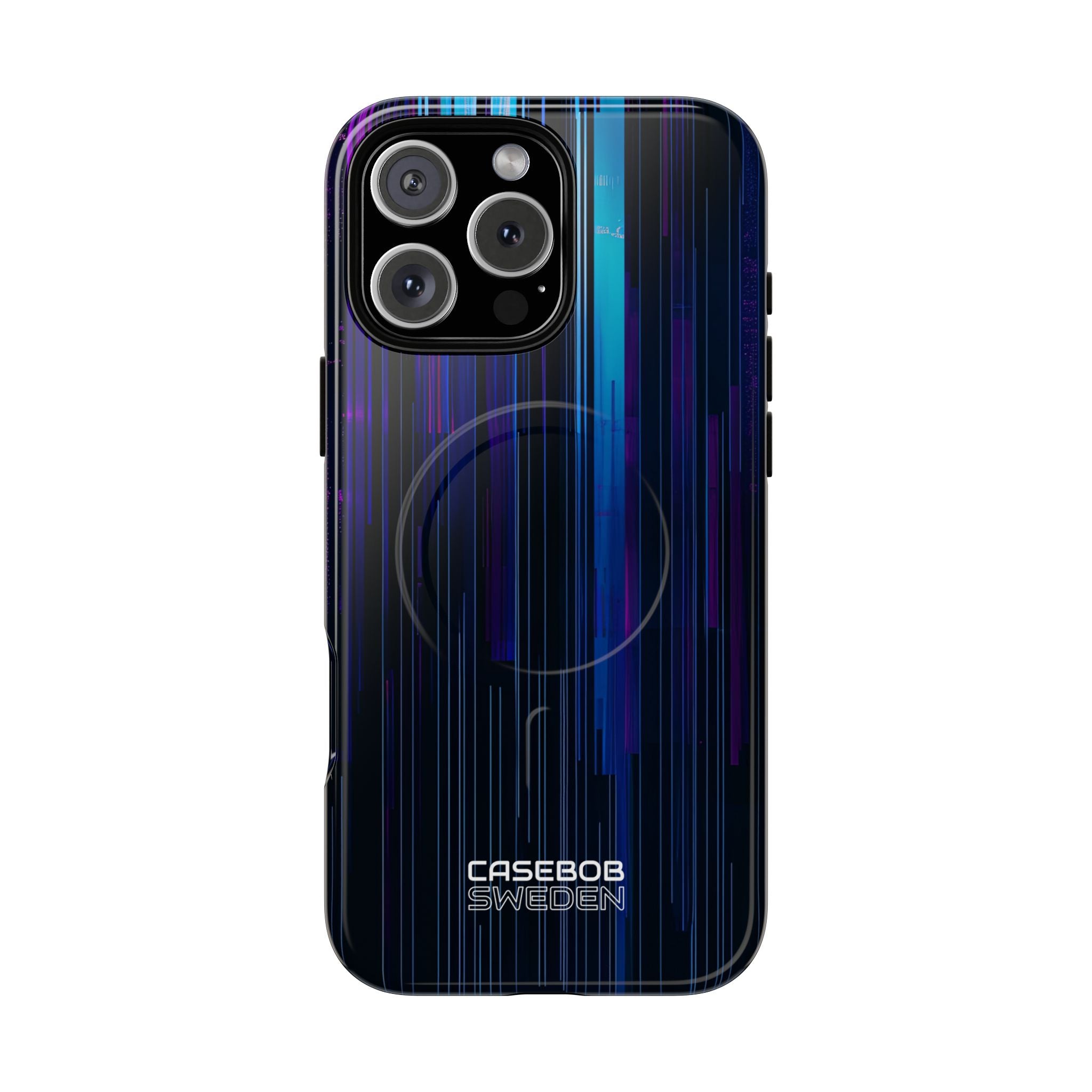 Neon Glitch Stripes iPhone 16 - Tough+