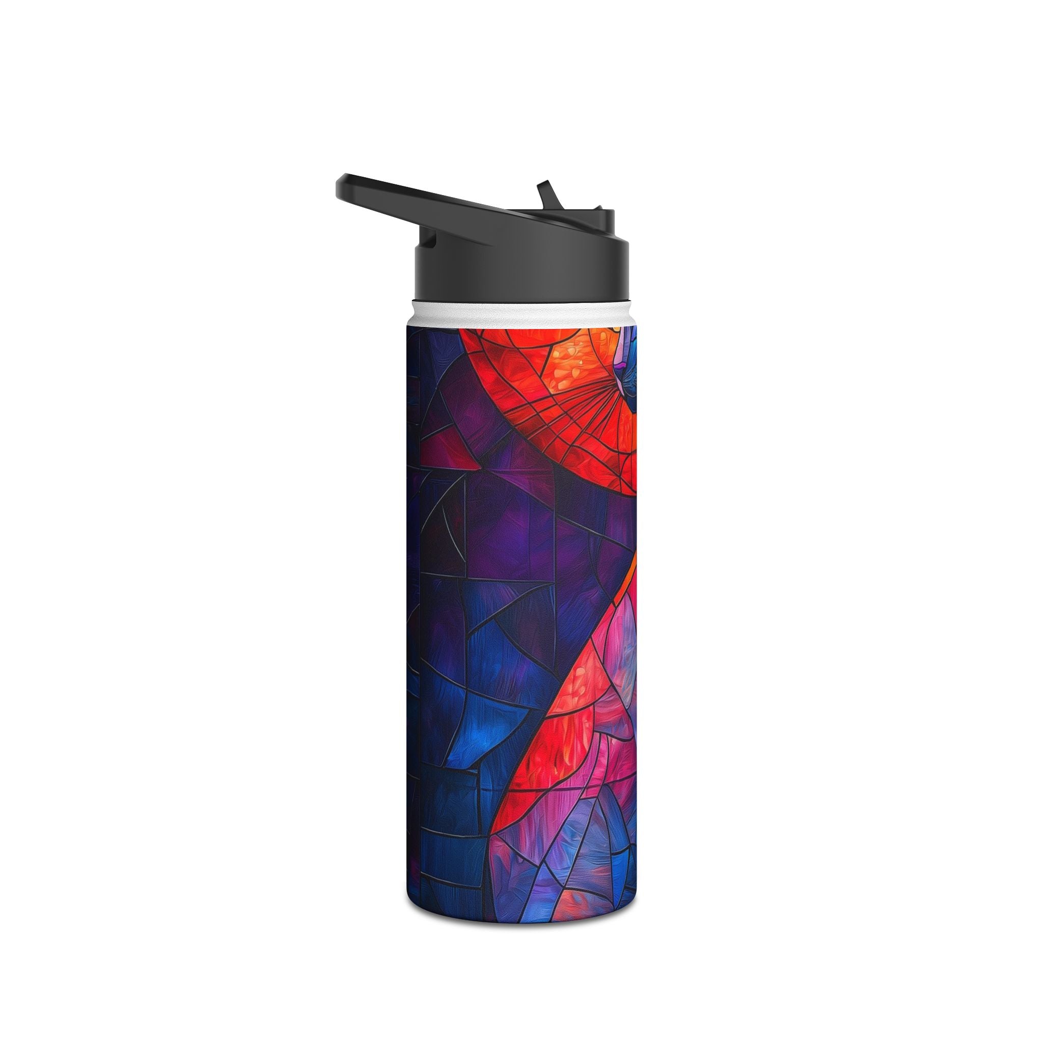 Stained Glass Cat - Stainless Steel Water Bottle