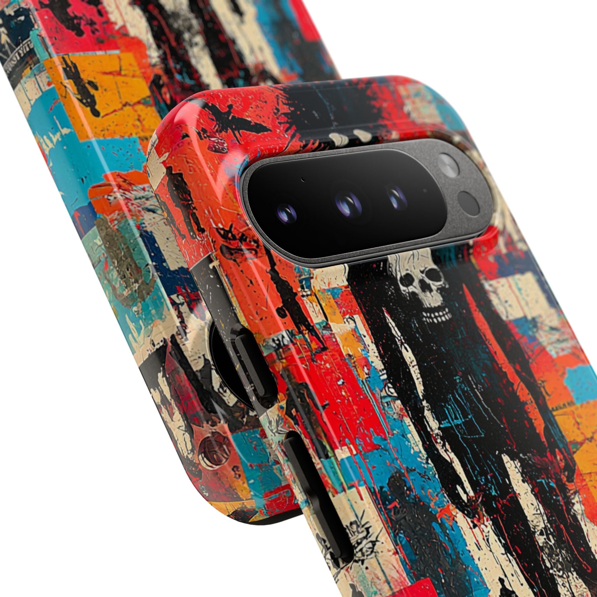 Spiky Skull Silhouette Google Pixel 9 Pro Case - Tough