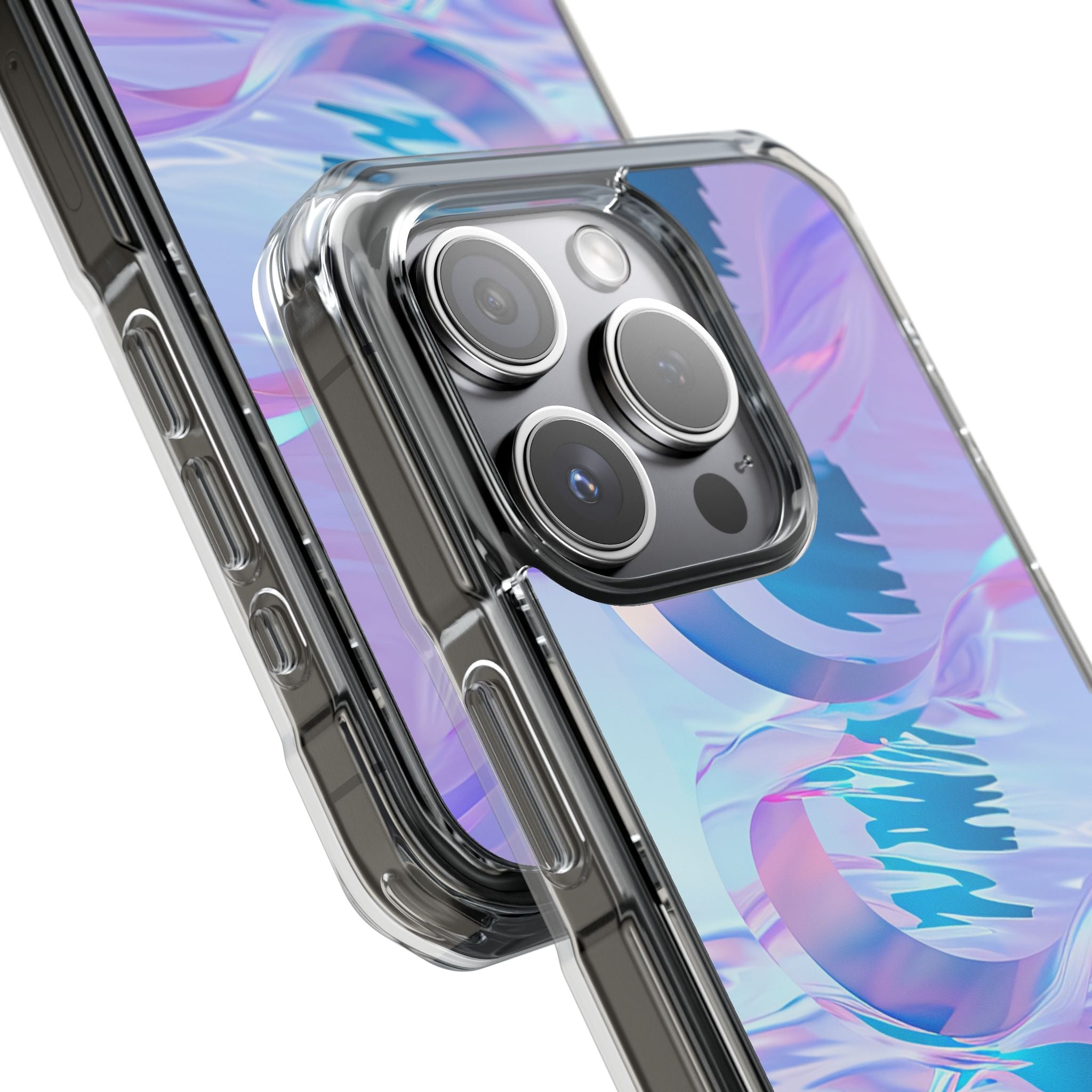 Iridescent Flowing Waves iPhone 15 - Impact Clear+