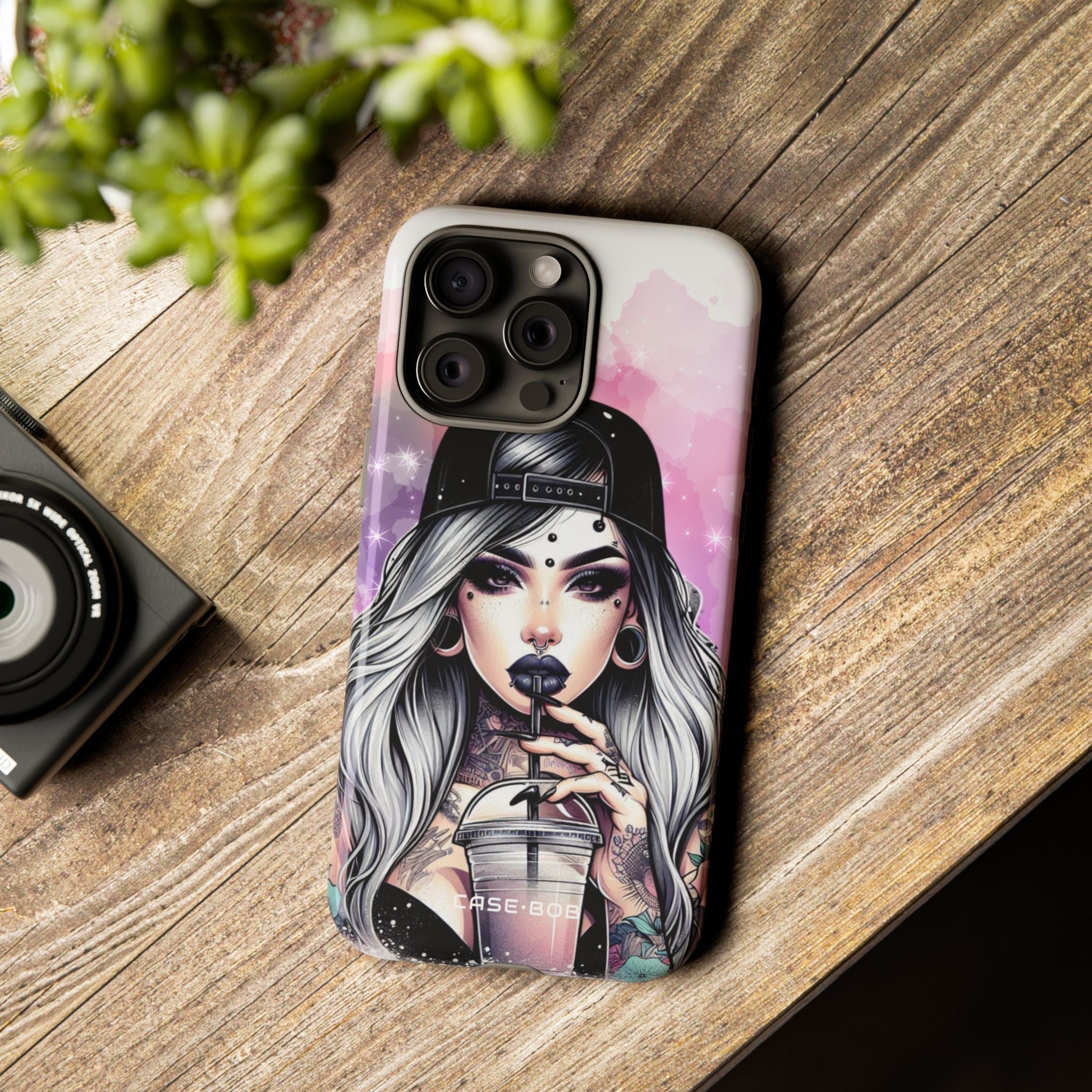 Silver Sip Nebula iPhone 15 Pro Max Case - Tough