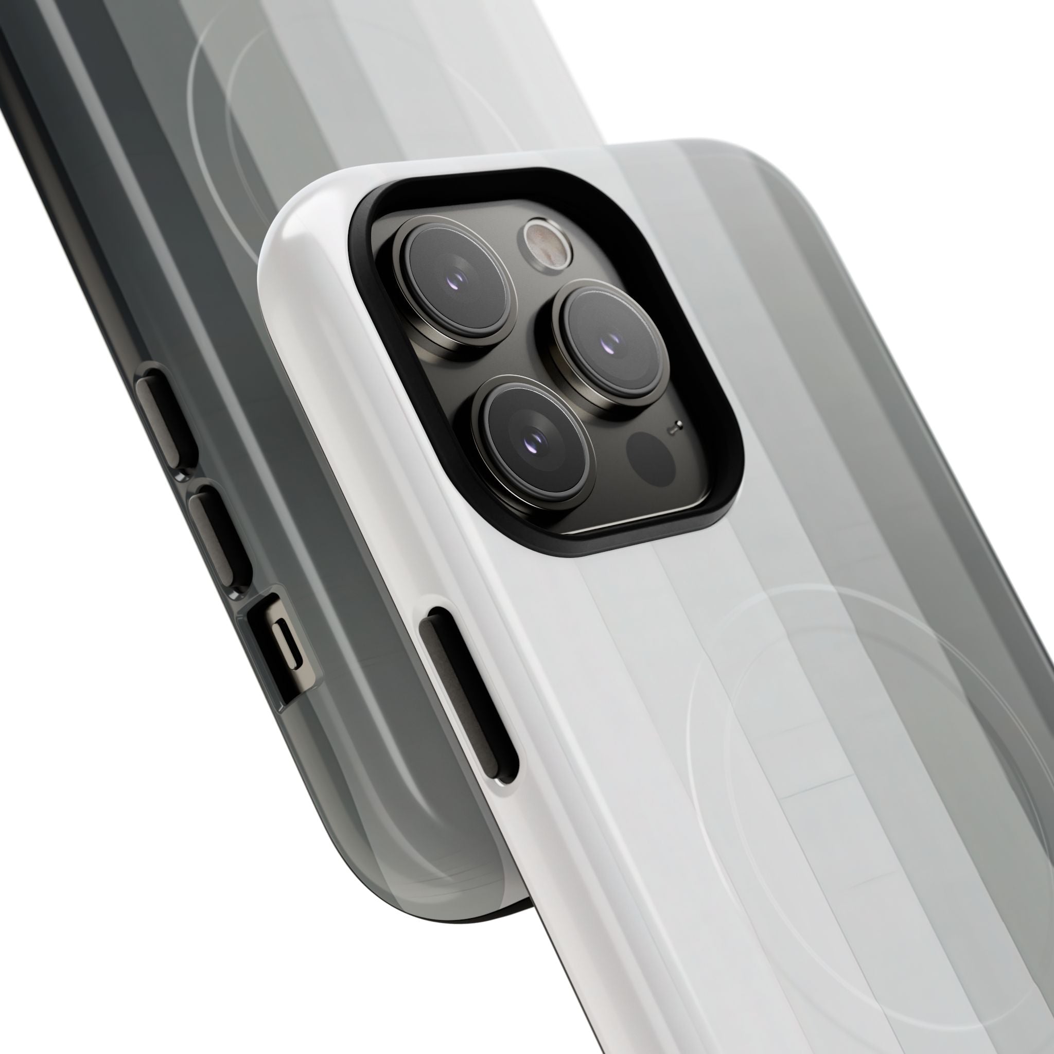 Silver Gradient Stripes iPhone 14 - Tough+
