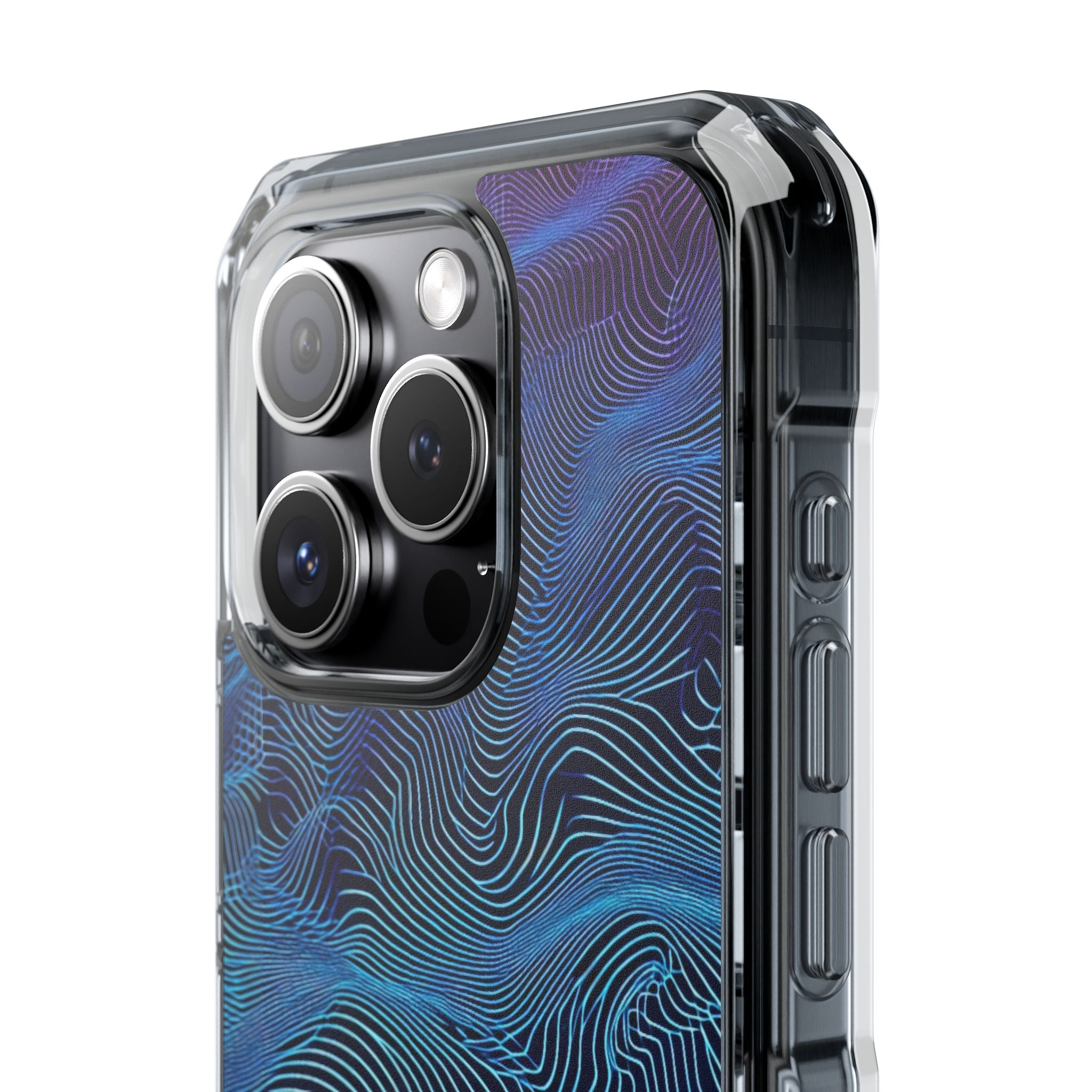 Neon Waves Flow iPhone 15 - Impact Clear+