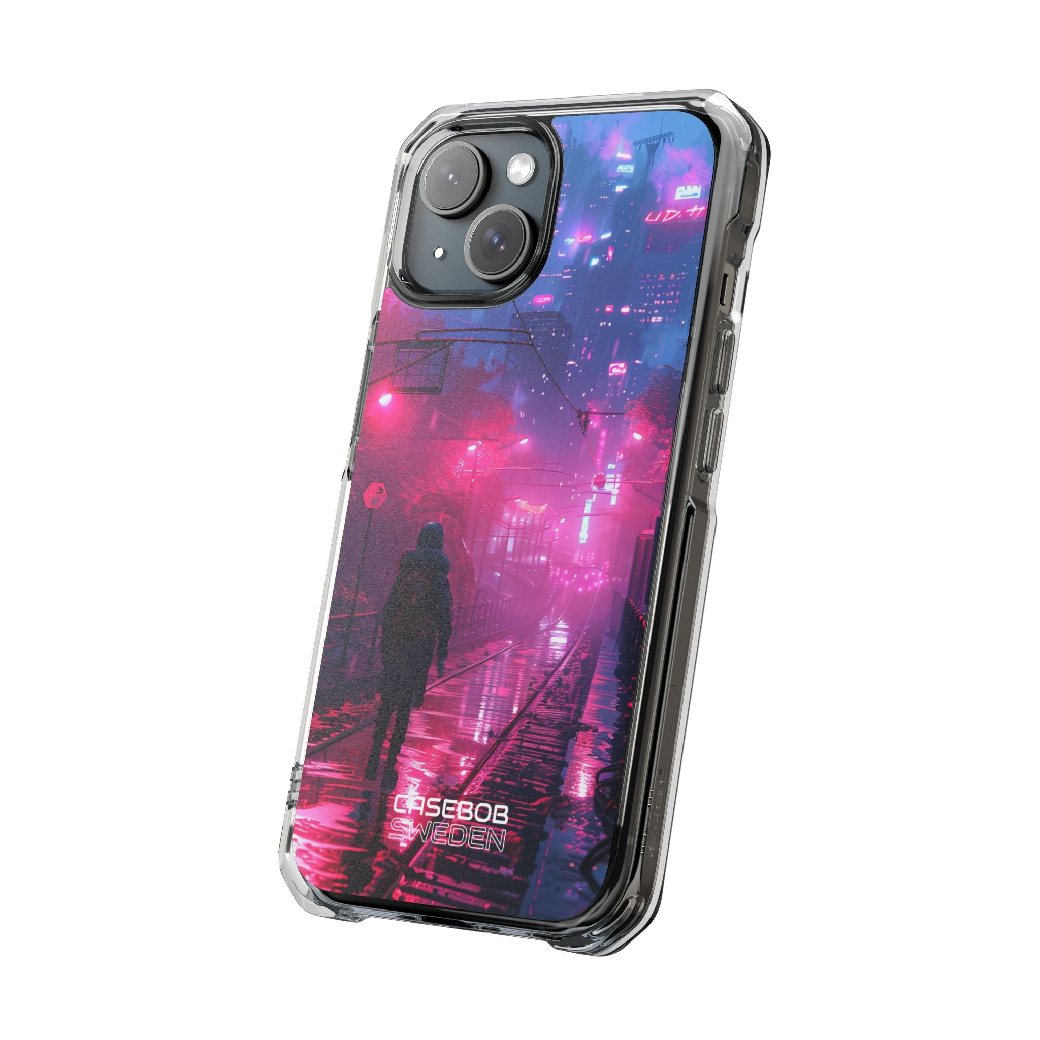 Neon Shadow City iPhone 15 - Impact Clear+