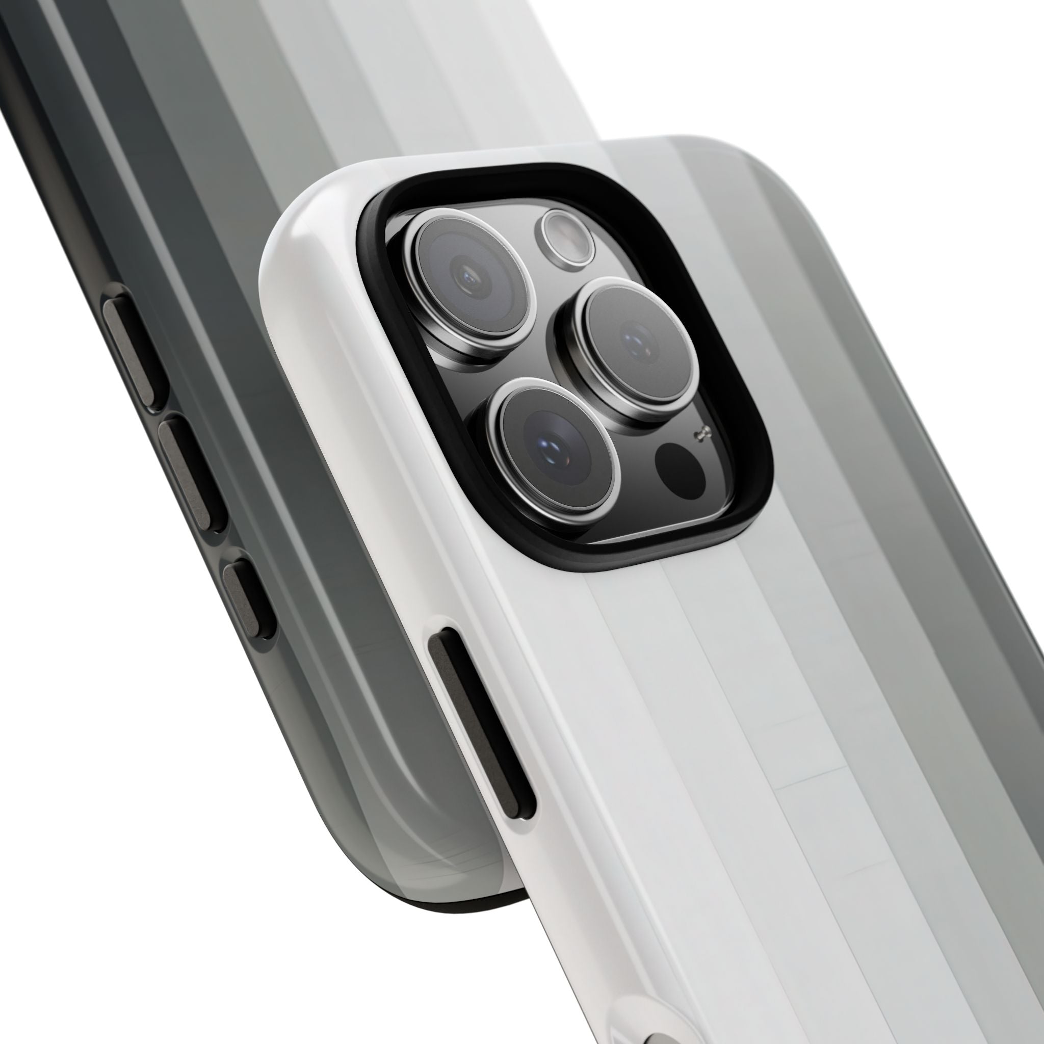 Silver Gradient Stripes iPhone 16 - Tough