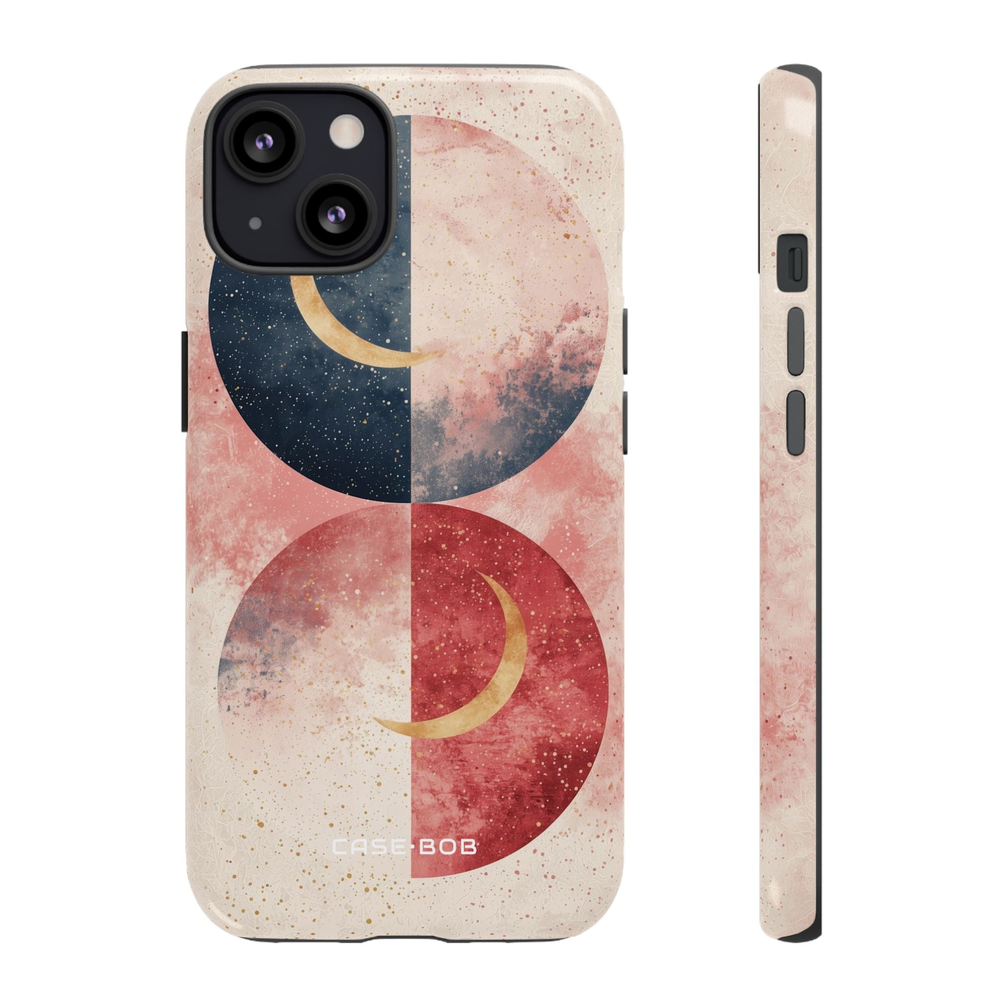 Golden Crescent Circles iPhone 13 Case - Tough