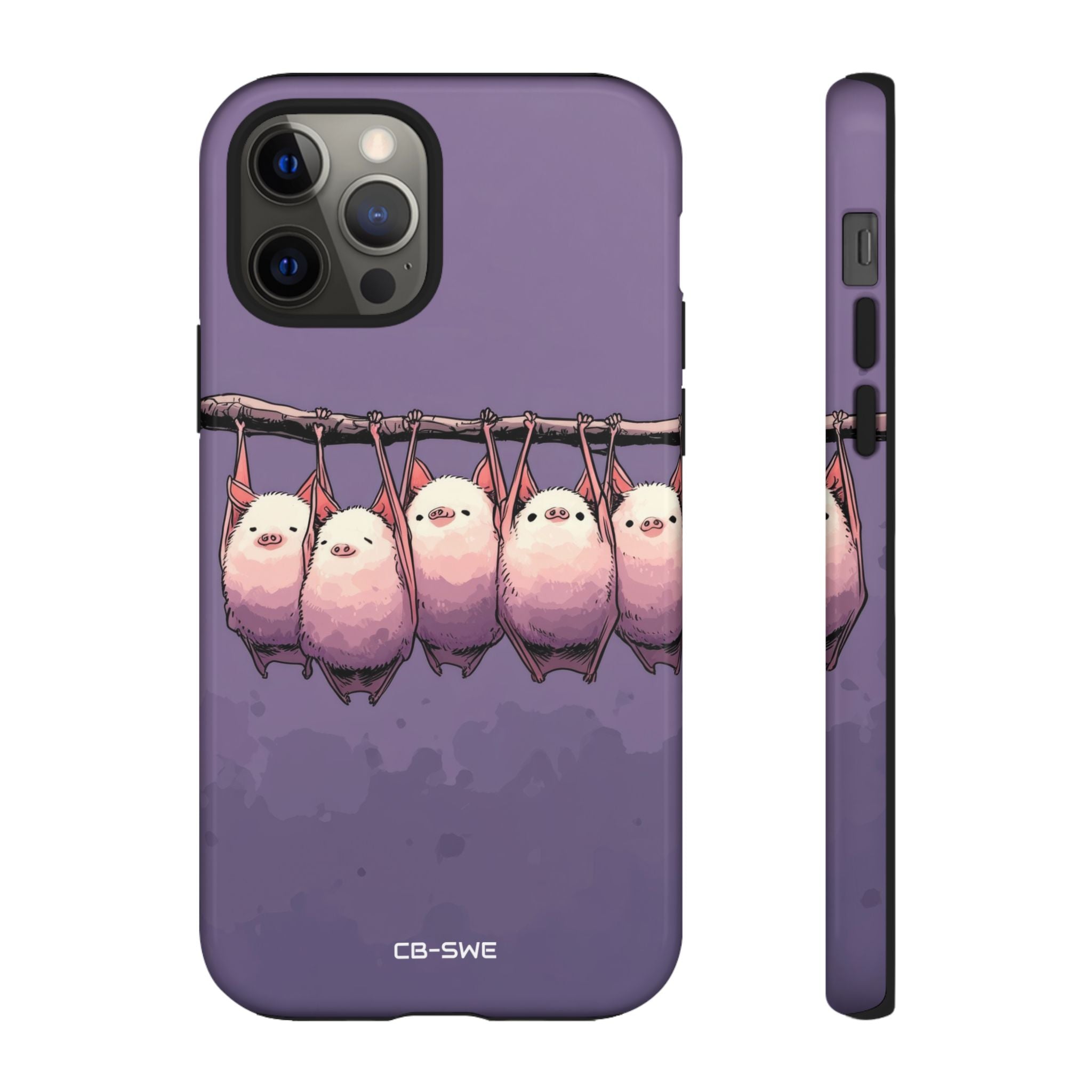 Bats Hang Playfully - iPhone Case