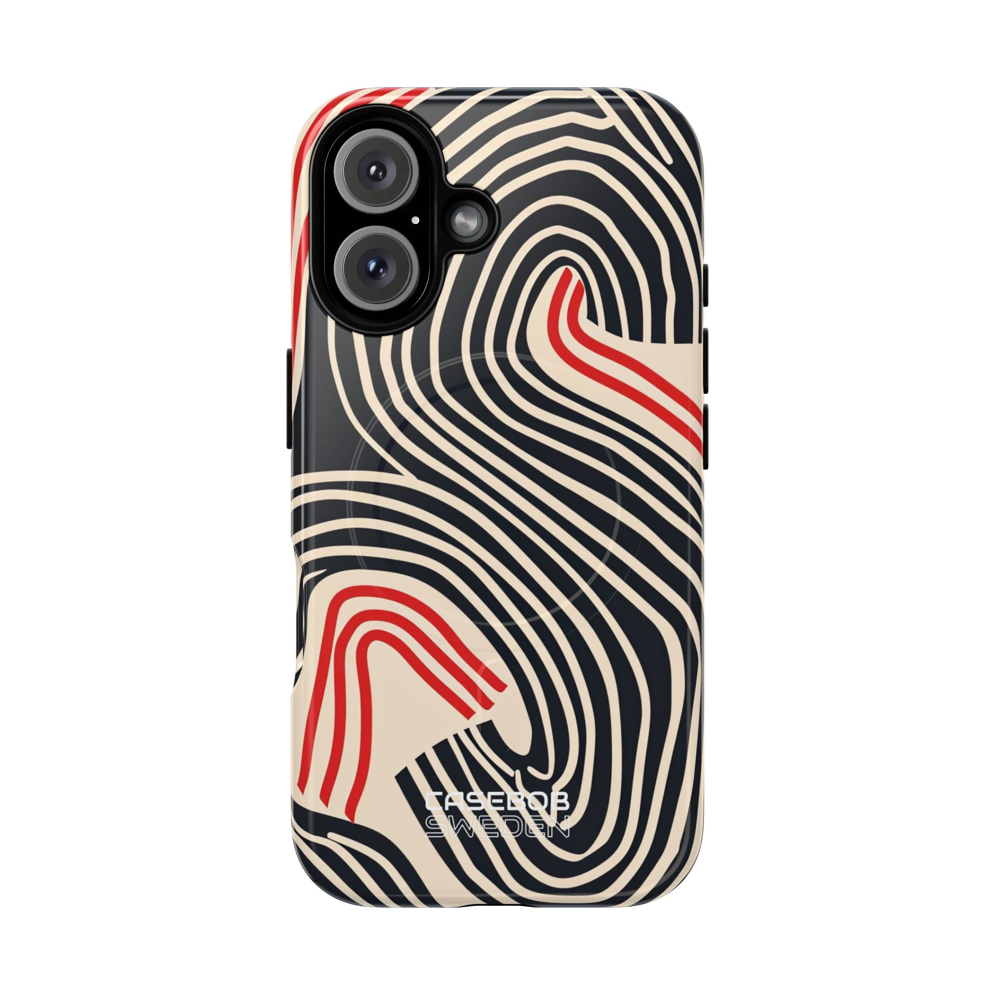 Wavy Red Flow iPhone 16 - Tough+
