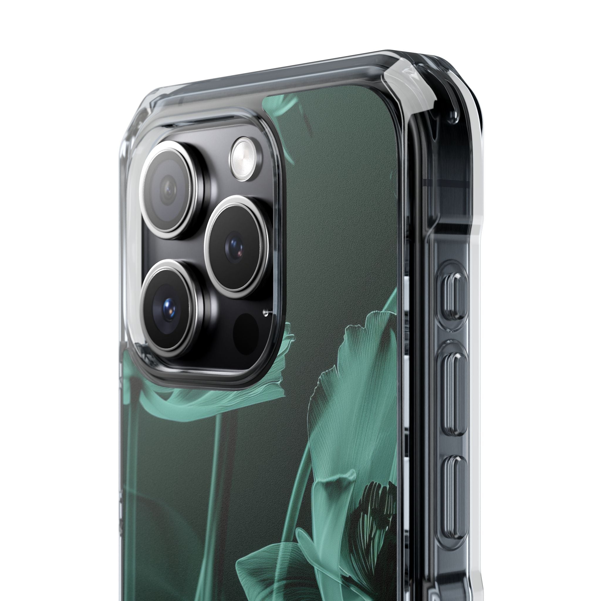 Teal Bloom Radiance iPhone 15 - Impact Clear+