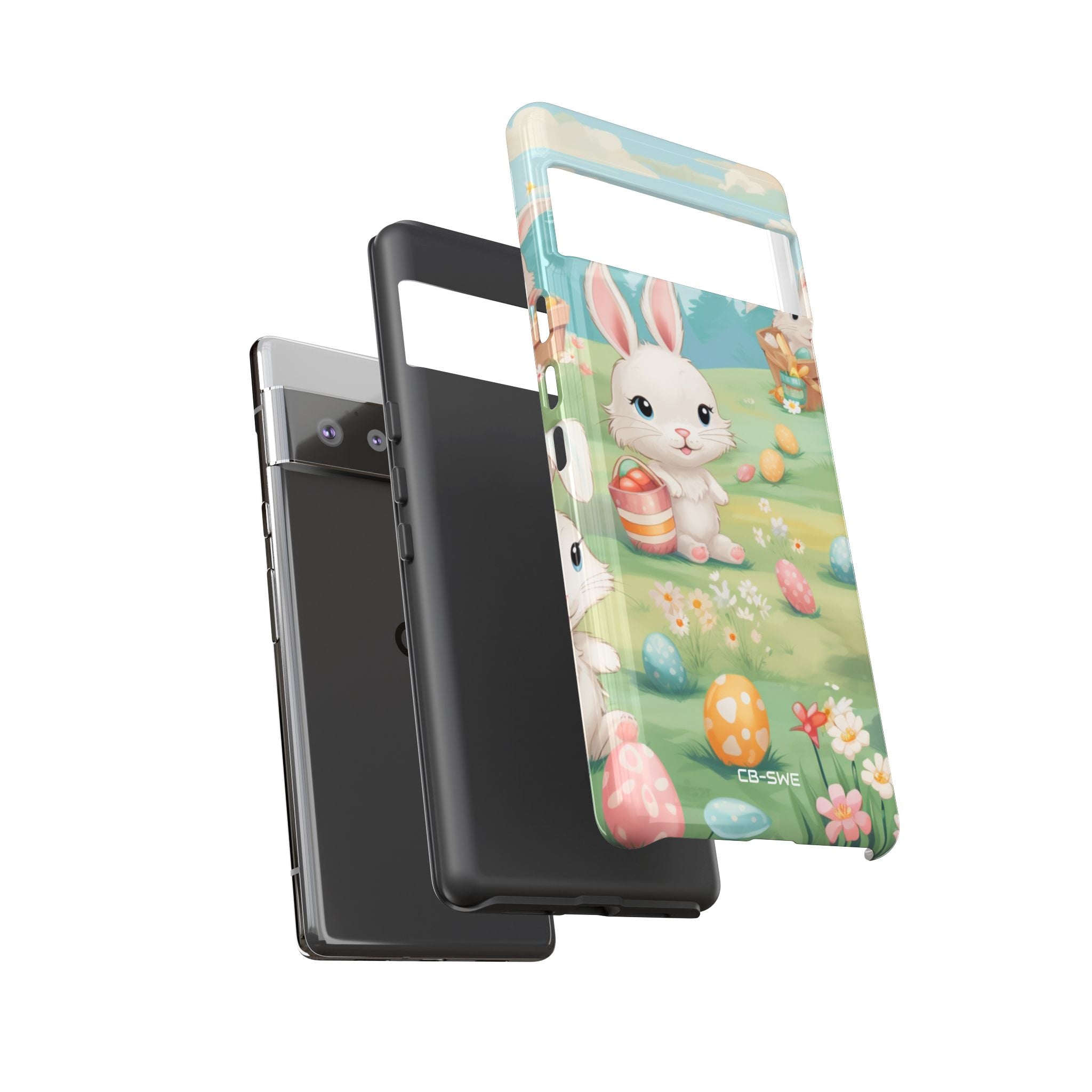 Bunnies Hunt Eggs - Google Pixel Case