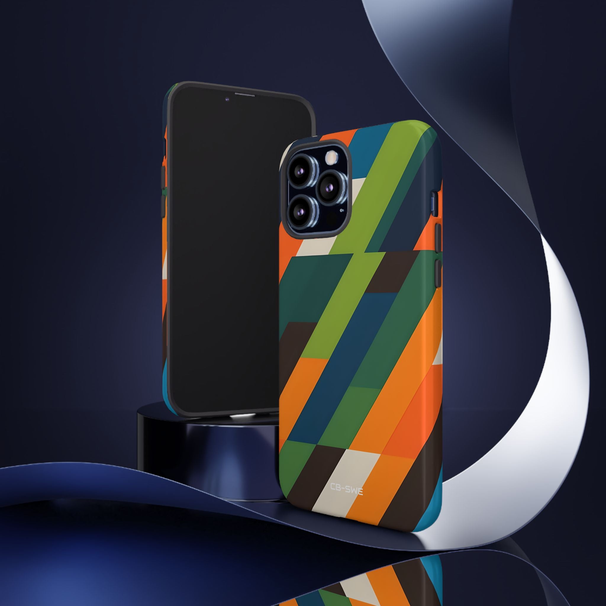 Geometric Color Intersection - iPhone Case