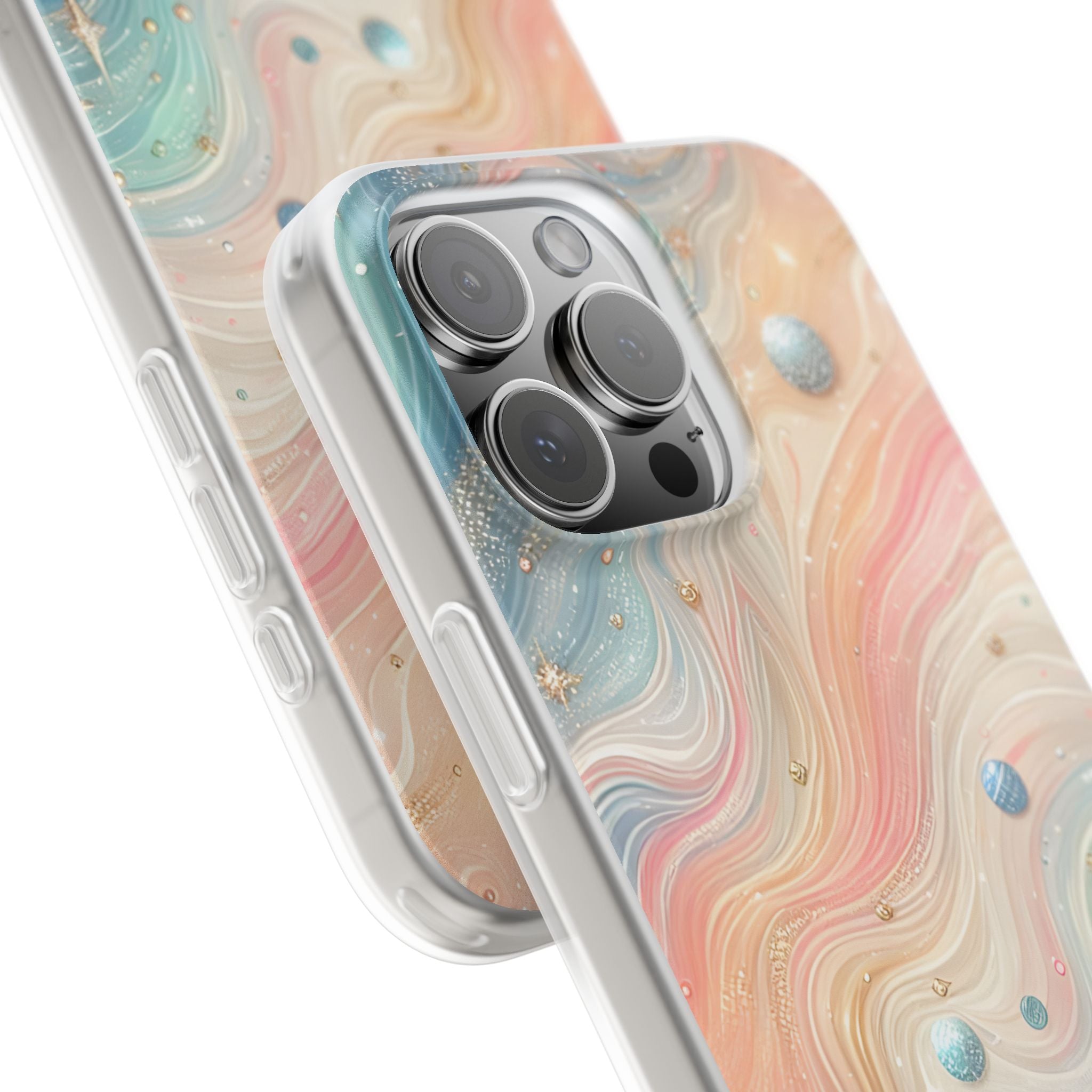 Iridescent Swirls iPhone 16 Pro Max Case - Soft