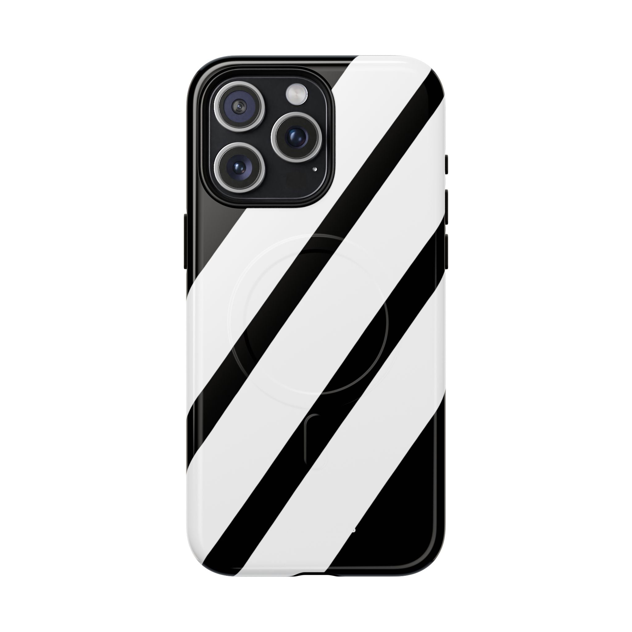 Diagonal Bands Noir iPhone 15 Pro Max Case - Tough+