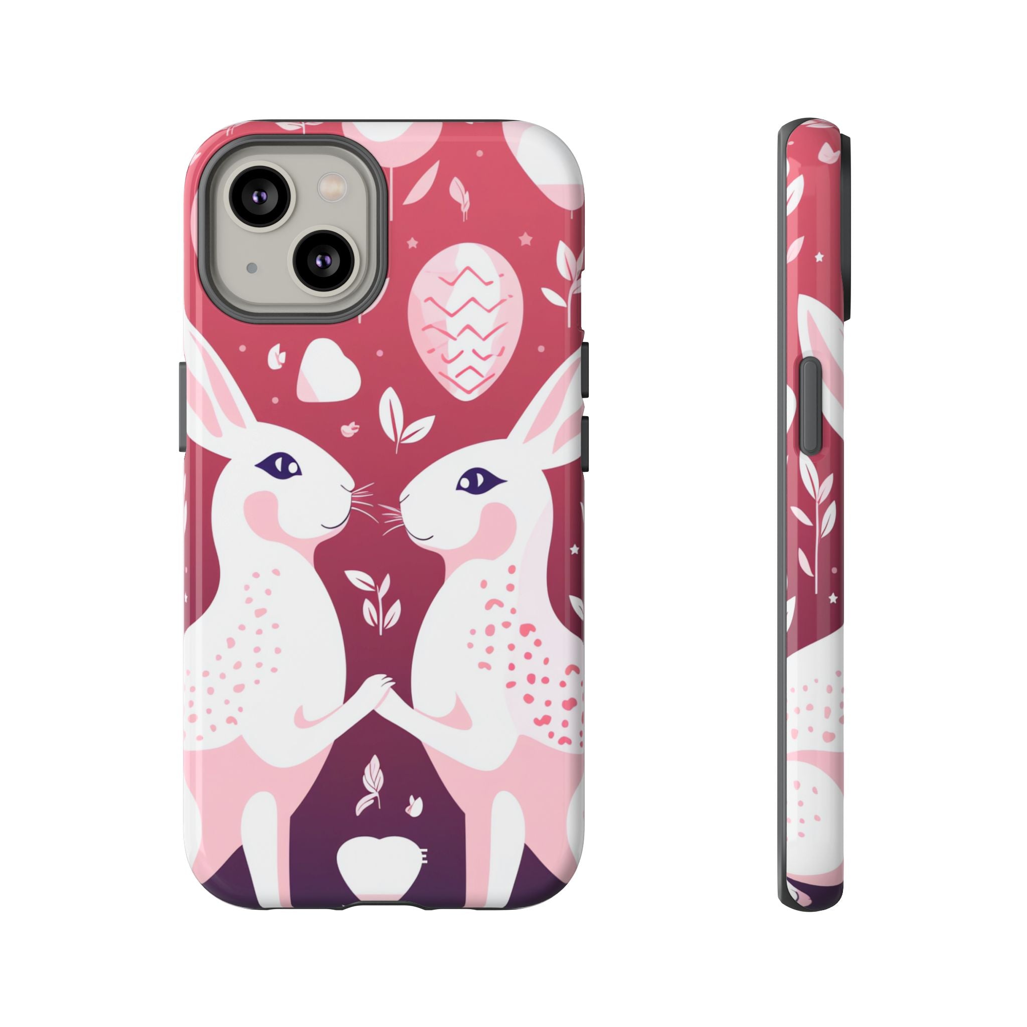 Rabbits Share Joy - iPhone Case