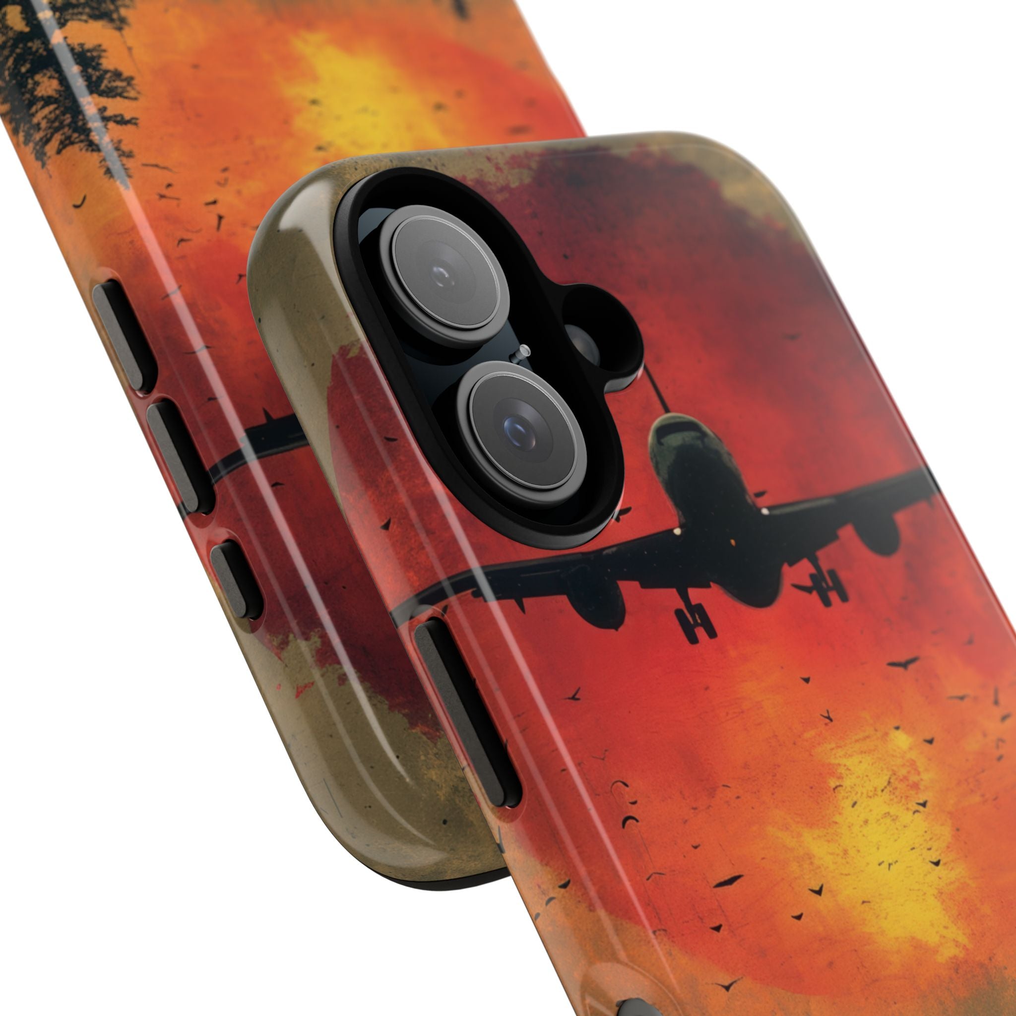 Crimson Sky Flight iPhone 16 - Tough