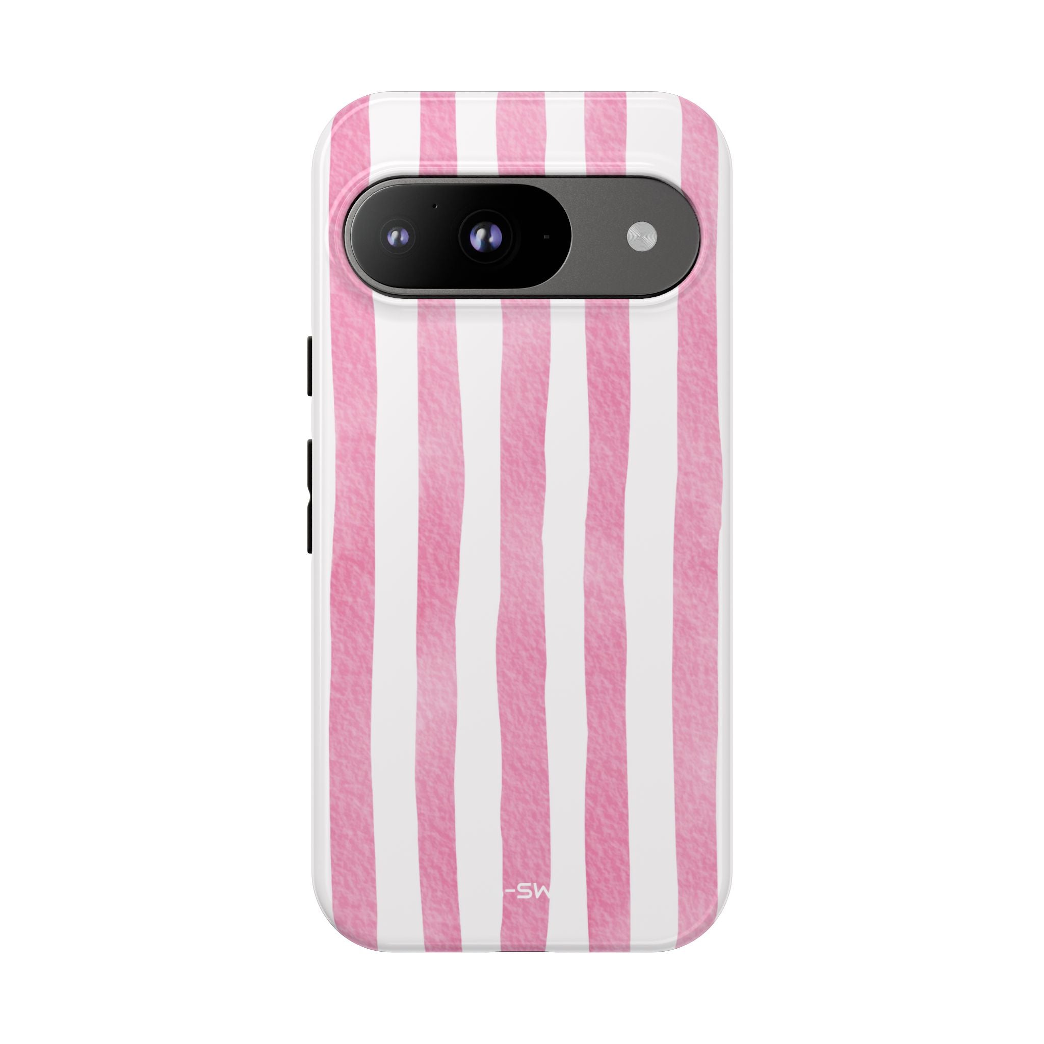 Pink Watercolor Stripes - Google Pixel Case
