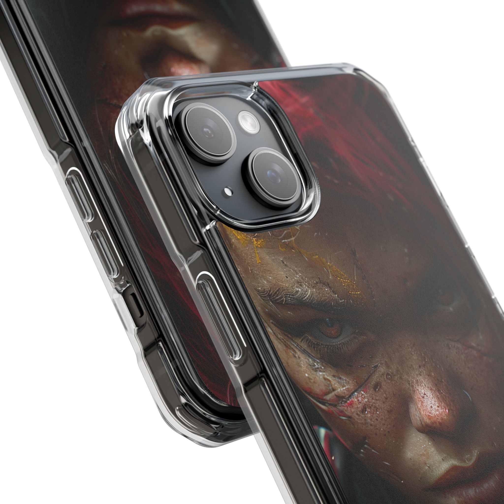 Cyberpunk Rebel Portrait iPhone 15 - Impact Clear+