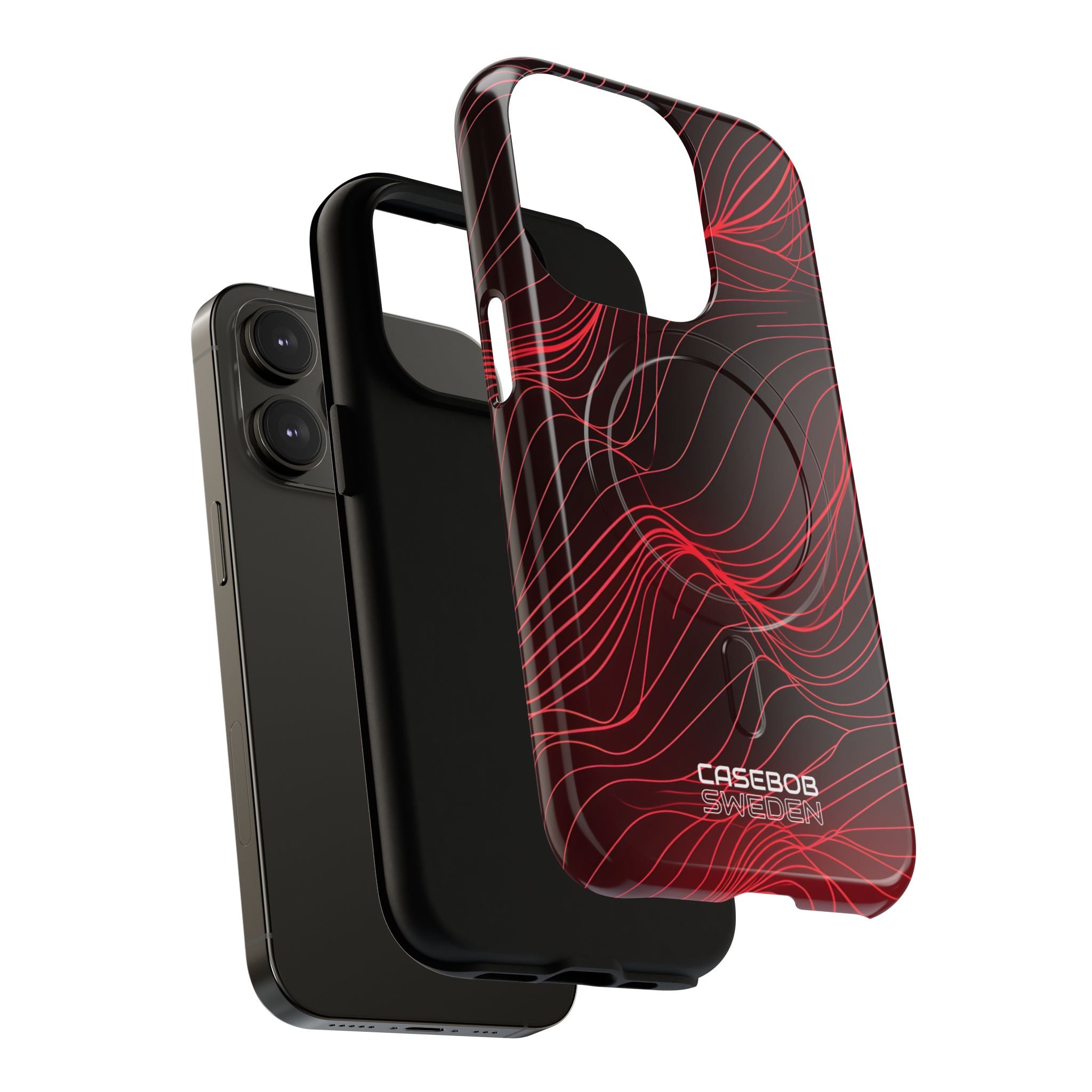 Crimson Waveform Flow iPhone 14 - Tough+