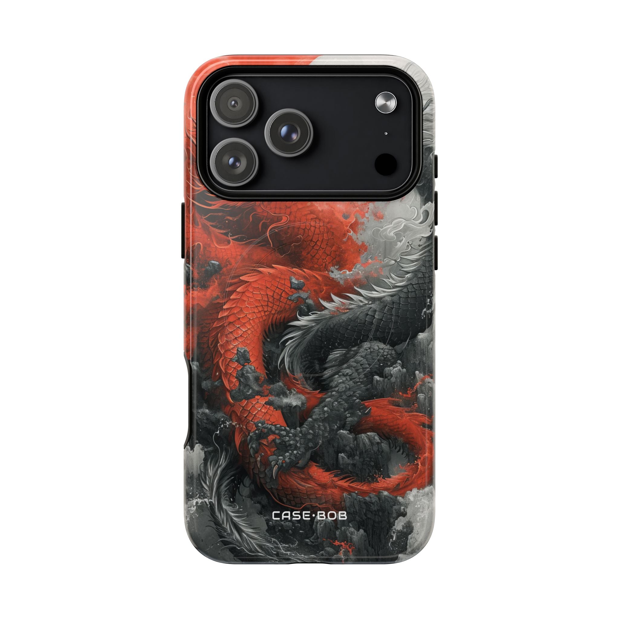 Twin Dragons Crimson iPhone 17 Pro Max Case - Tough+