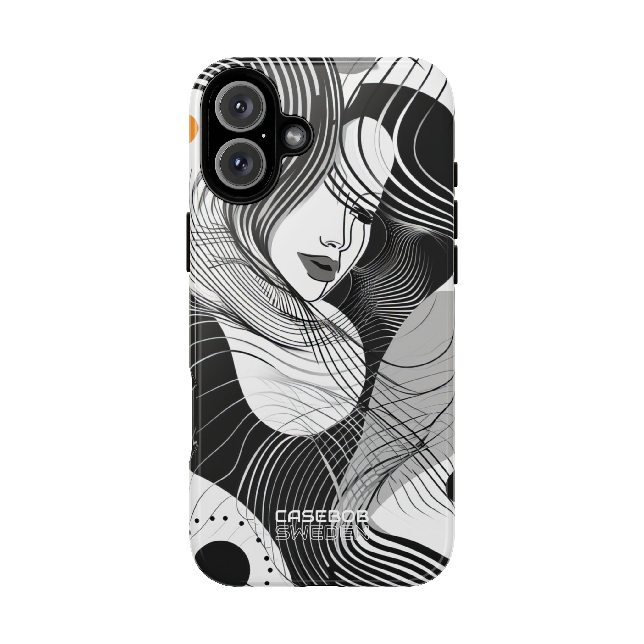 Orange Wave Motion iPhone 16 - Tough