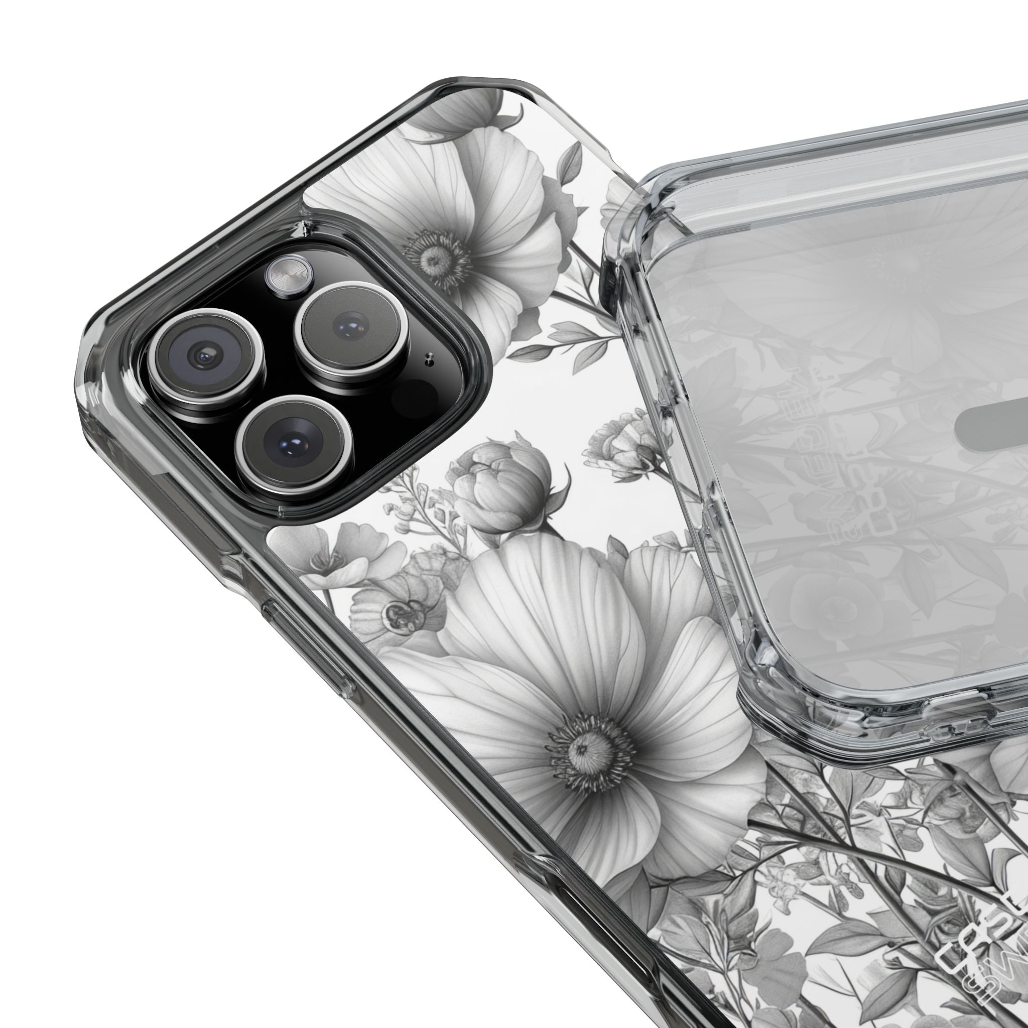Vintage Floral Etching iPhone 16 - Impact Clear+