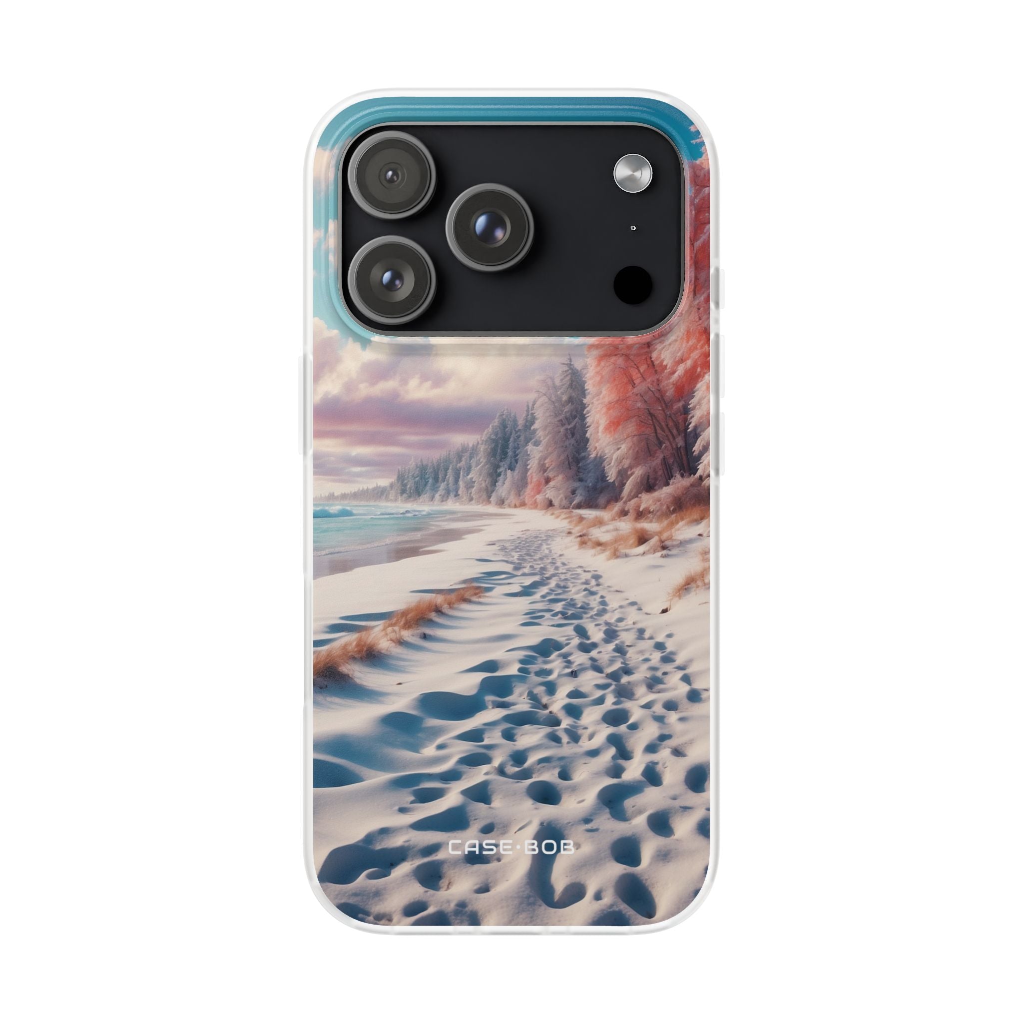 Snowy Footprints iPhone 17 Pro Case - Soft