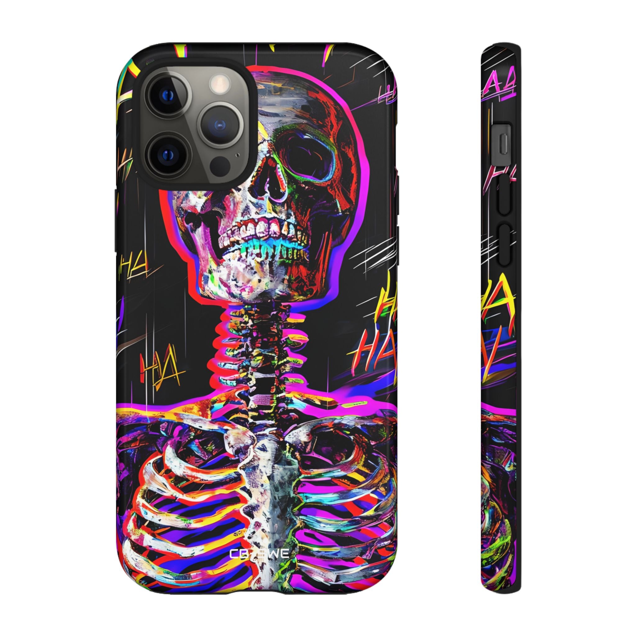 Neon Skeleton Chaos - iPhone Case
