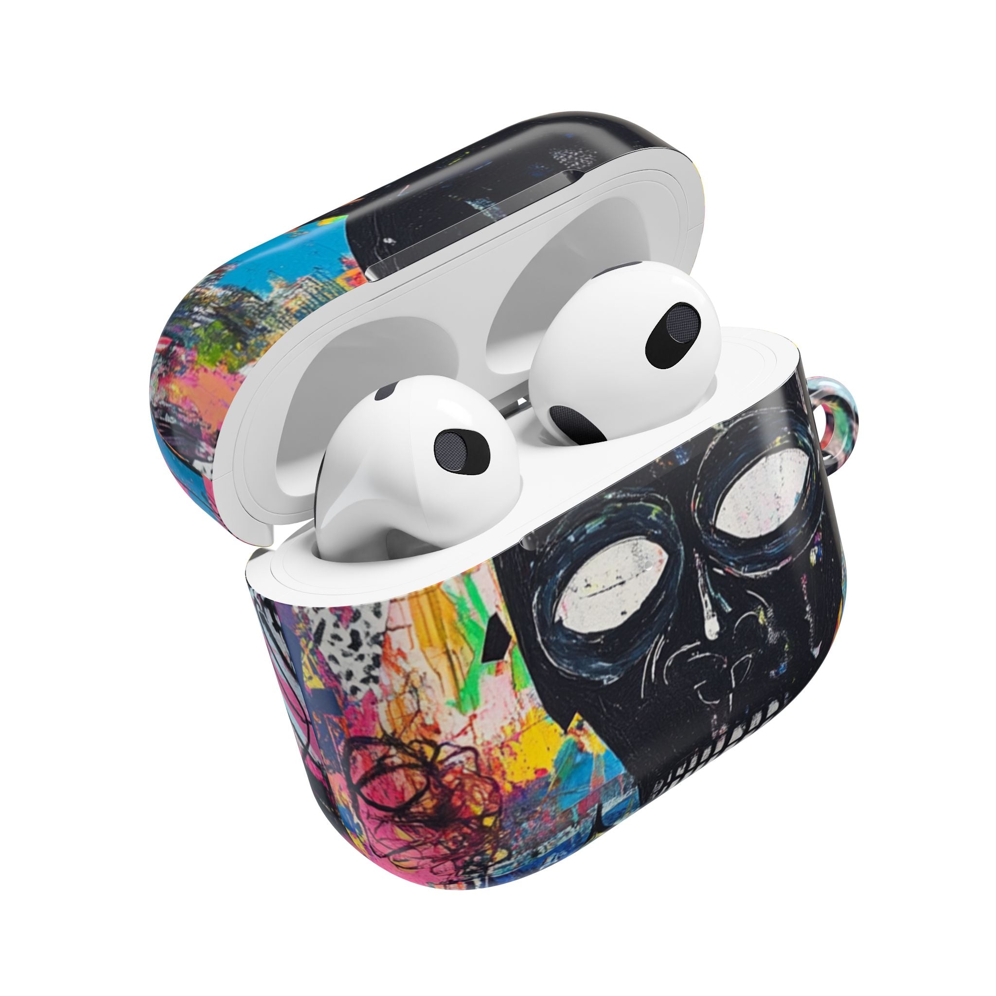 Neon Skull Burst - AirPods Case