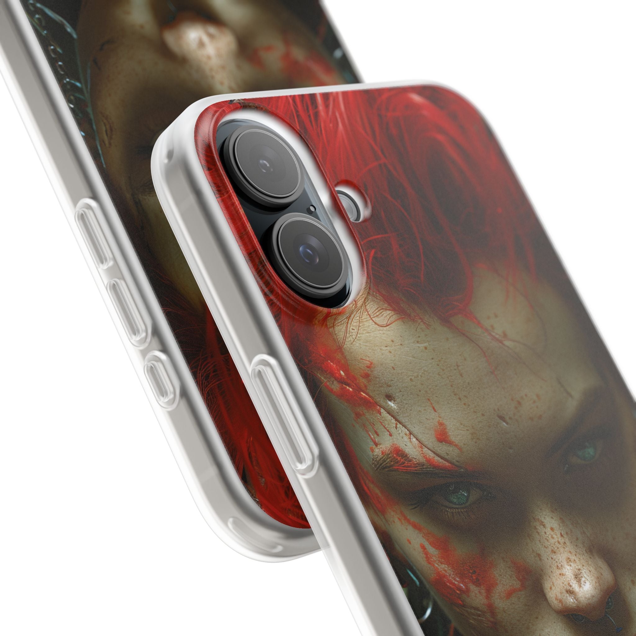 Red Spike Gaze iPhone 16 Plus Case - Soft