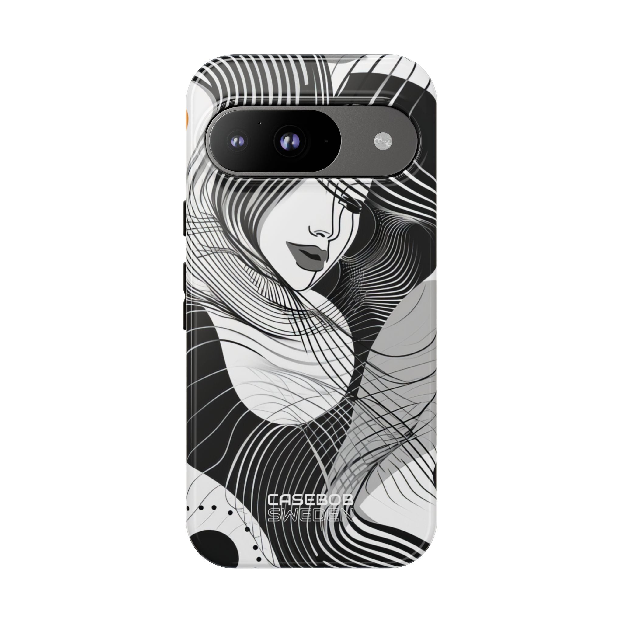 Orange Wave Motion Google Pixel 9 - Tough