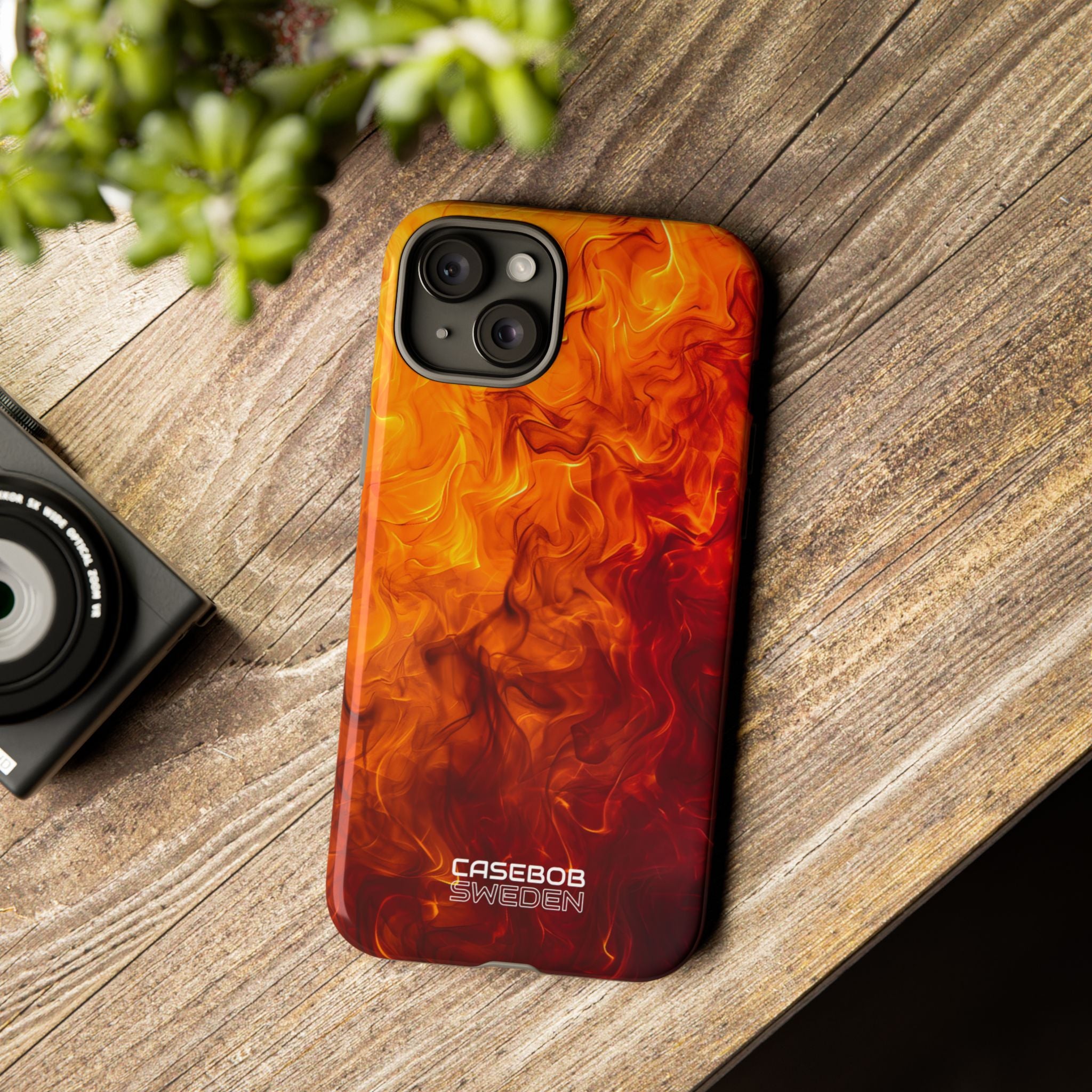 Flaming Energy Swirl iPhone 15 - Tough