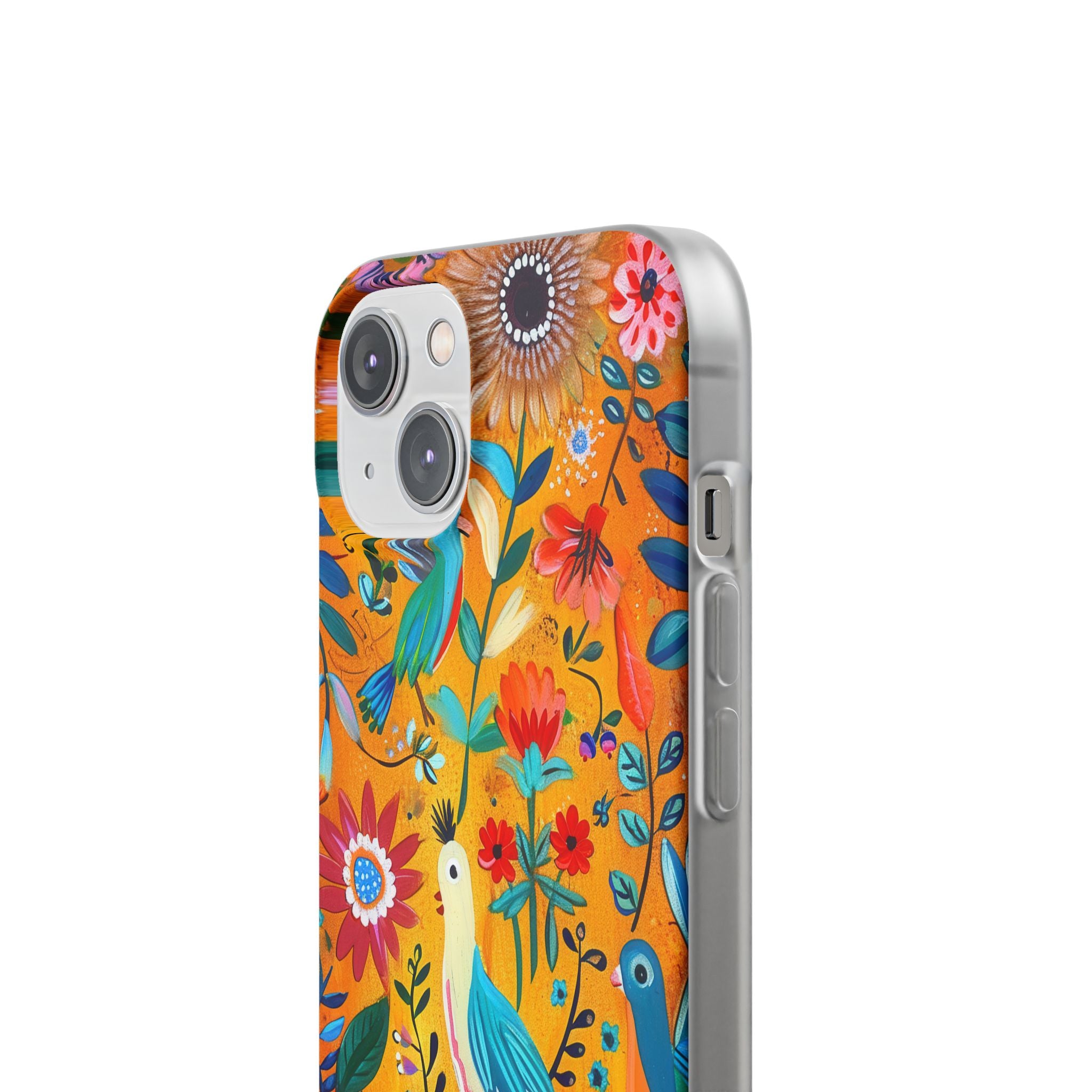 Colorful Birds Bloom iPhone 14 Case - Soft