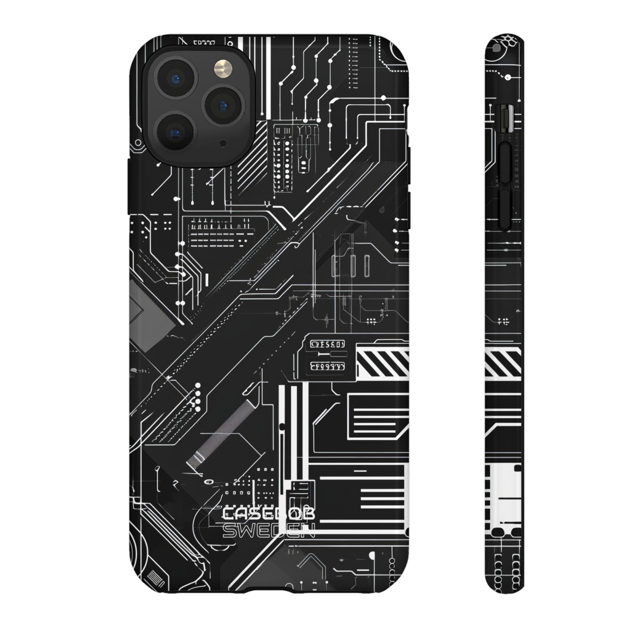 Futuristic Circuit Grid iPhone 11 - Tough