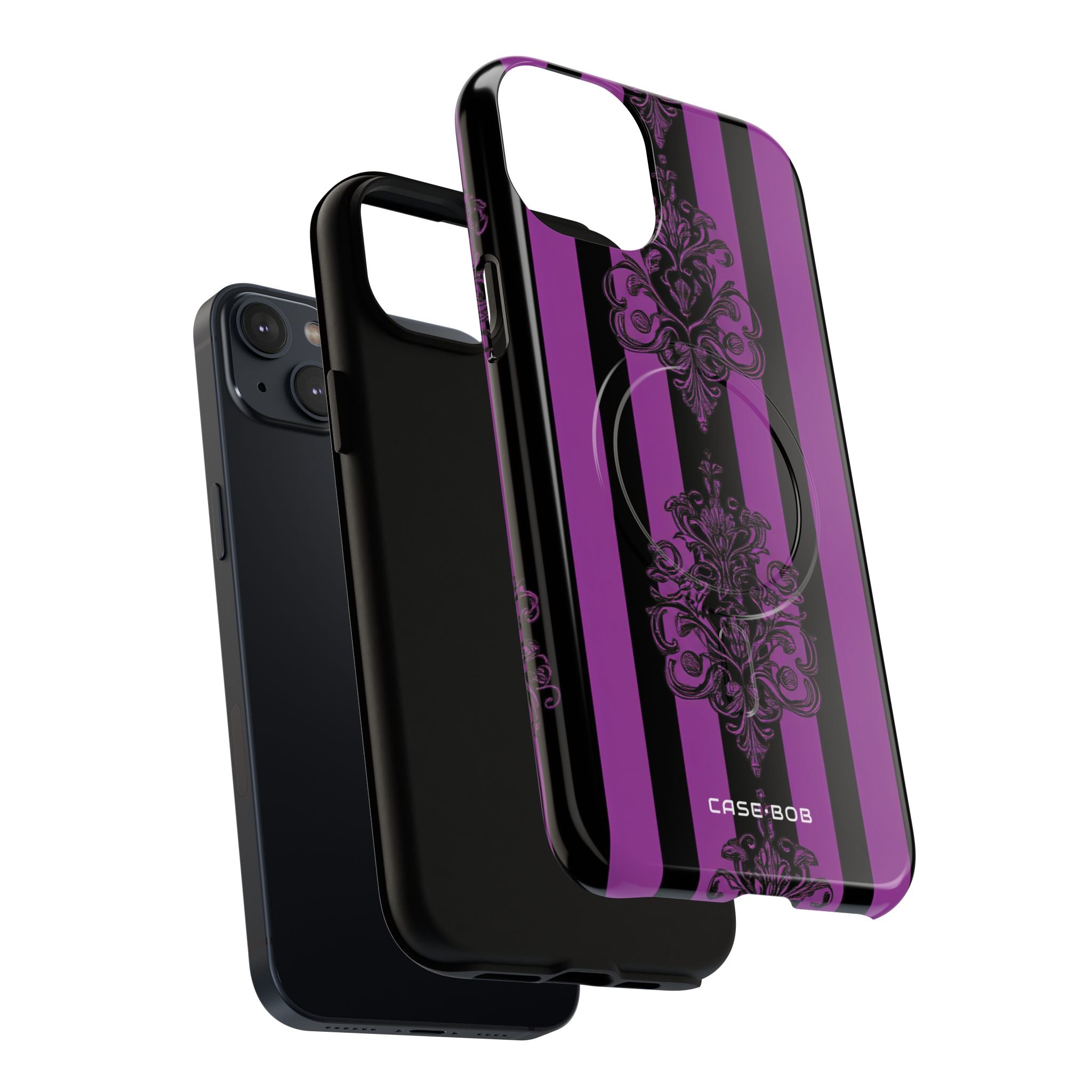 Damask Elegance Purple iPhone 14 Plus Case - Tough+