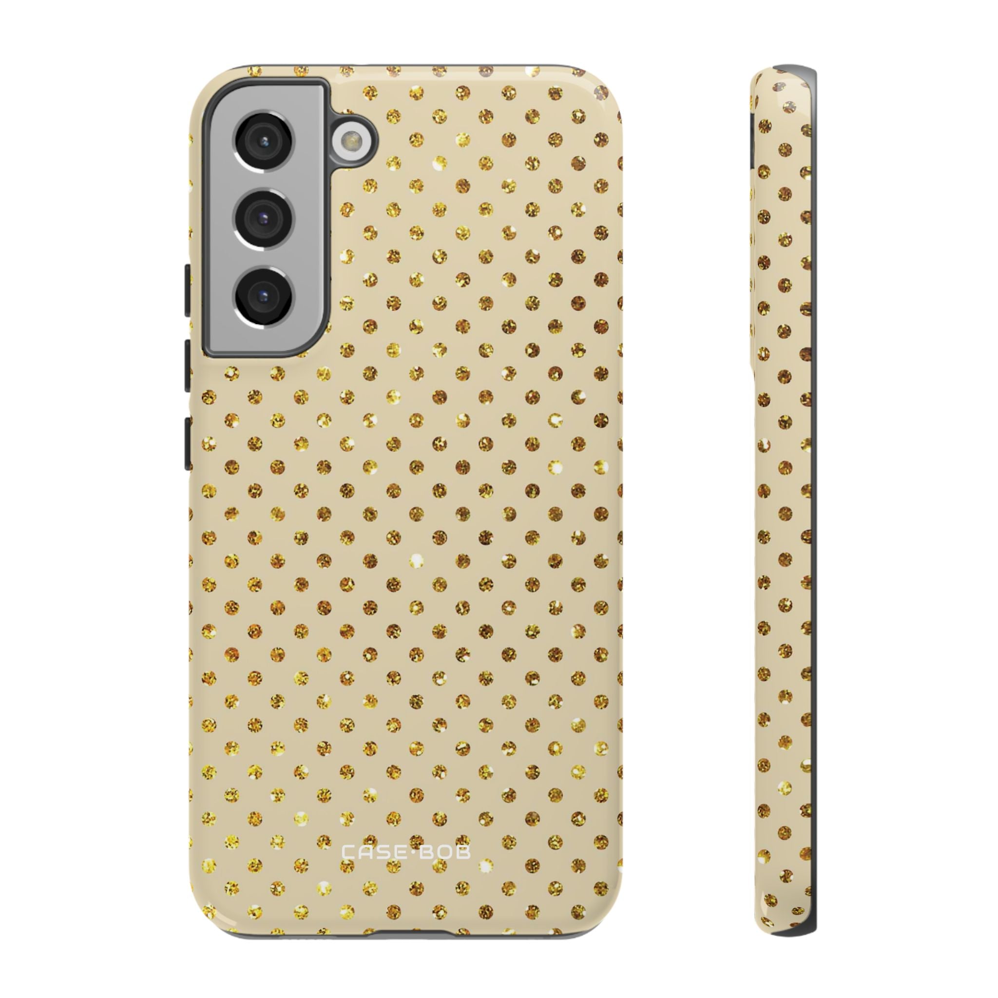 Gold Sparkle Grid Samsung S22 Plus Case - Tough