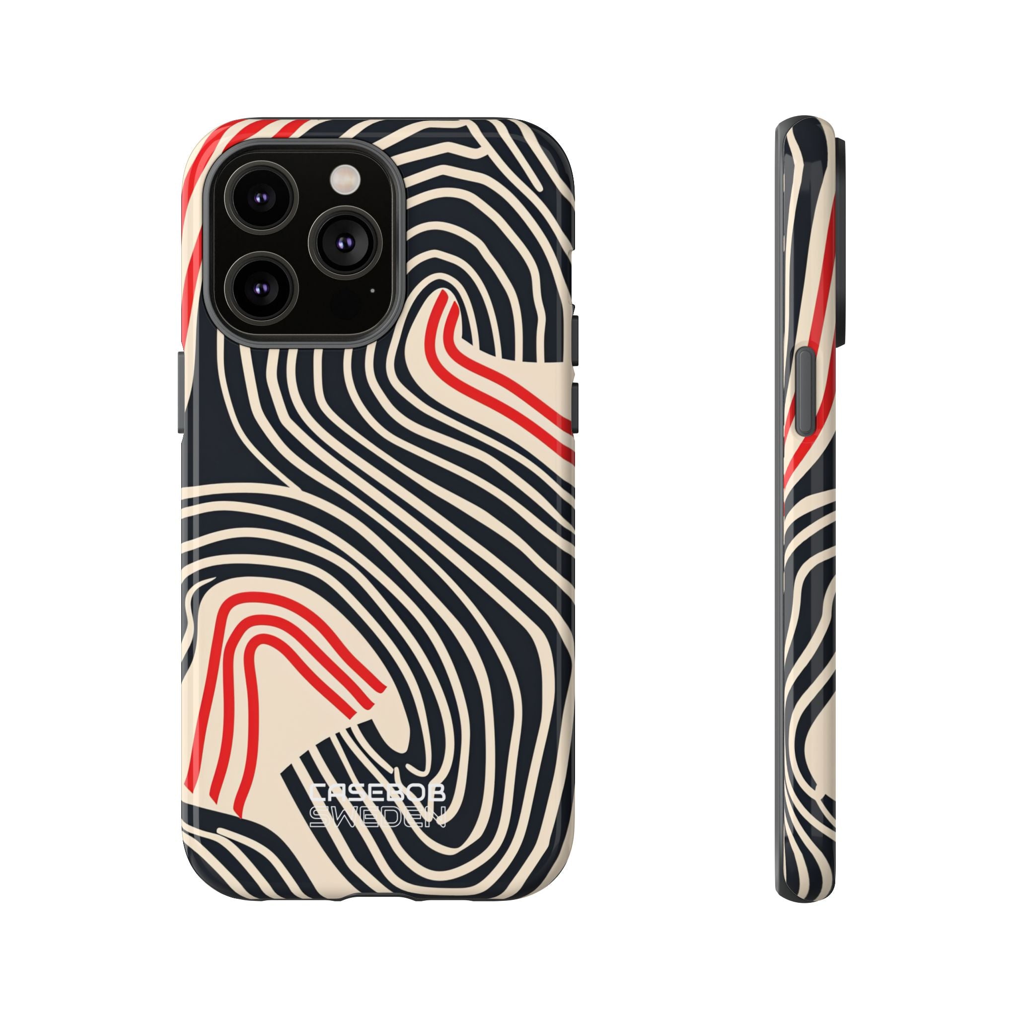Wavy Red Flow iPhone 14 - Tough