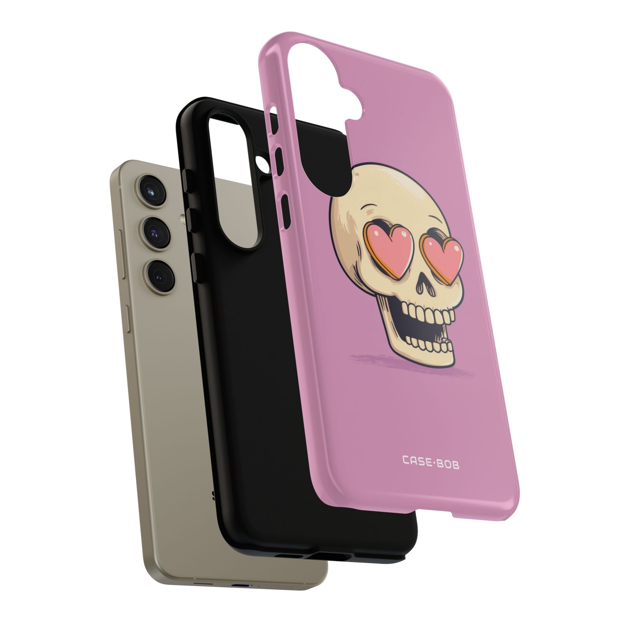 Heart Eyed Skull Samsung S24 Plus Case - Tough