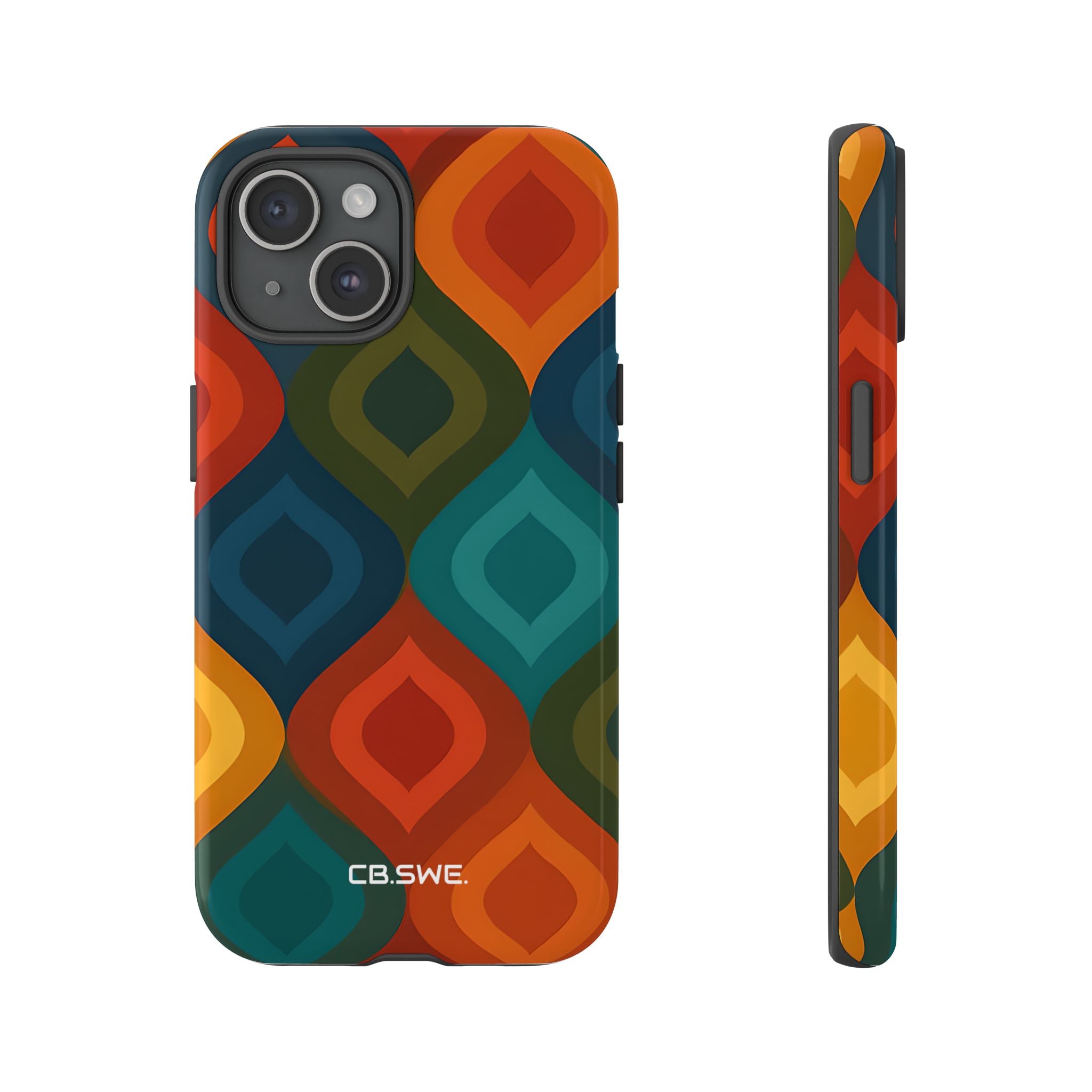 Vibrant Retro Diamond Mid-Century Seamless iPhone 15 - Tough