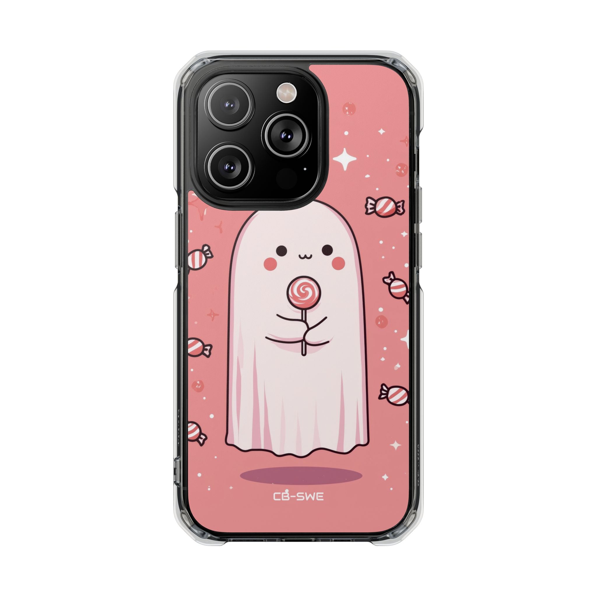 Cute Ghost Holds Candy iPhone Case - Impact