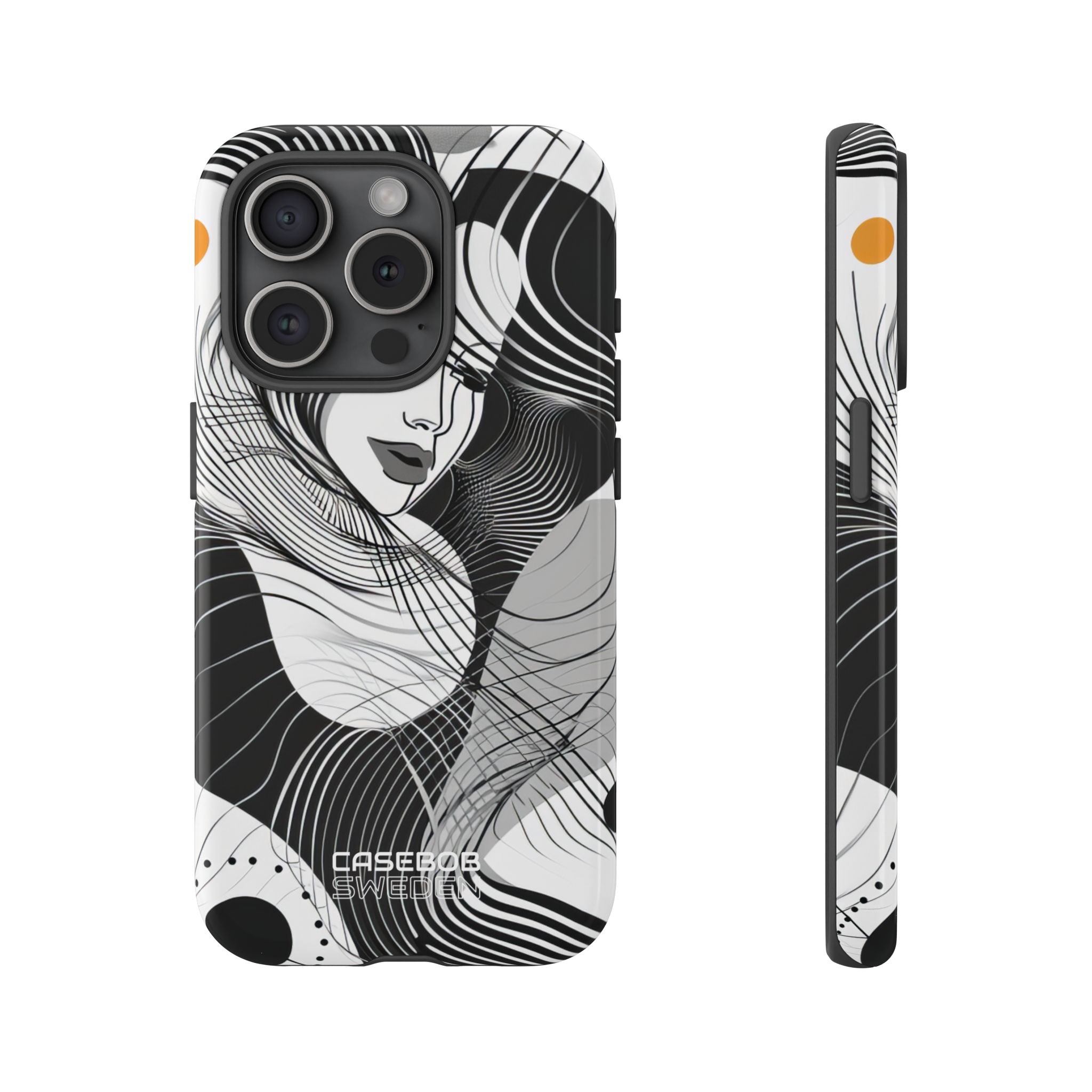 Orange Wave Motion iPhone 15 - Tough