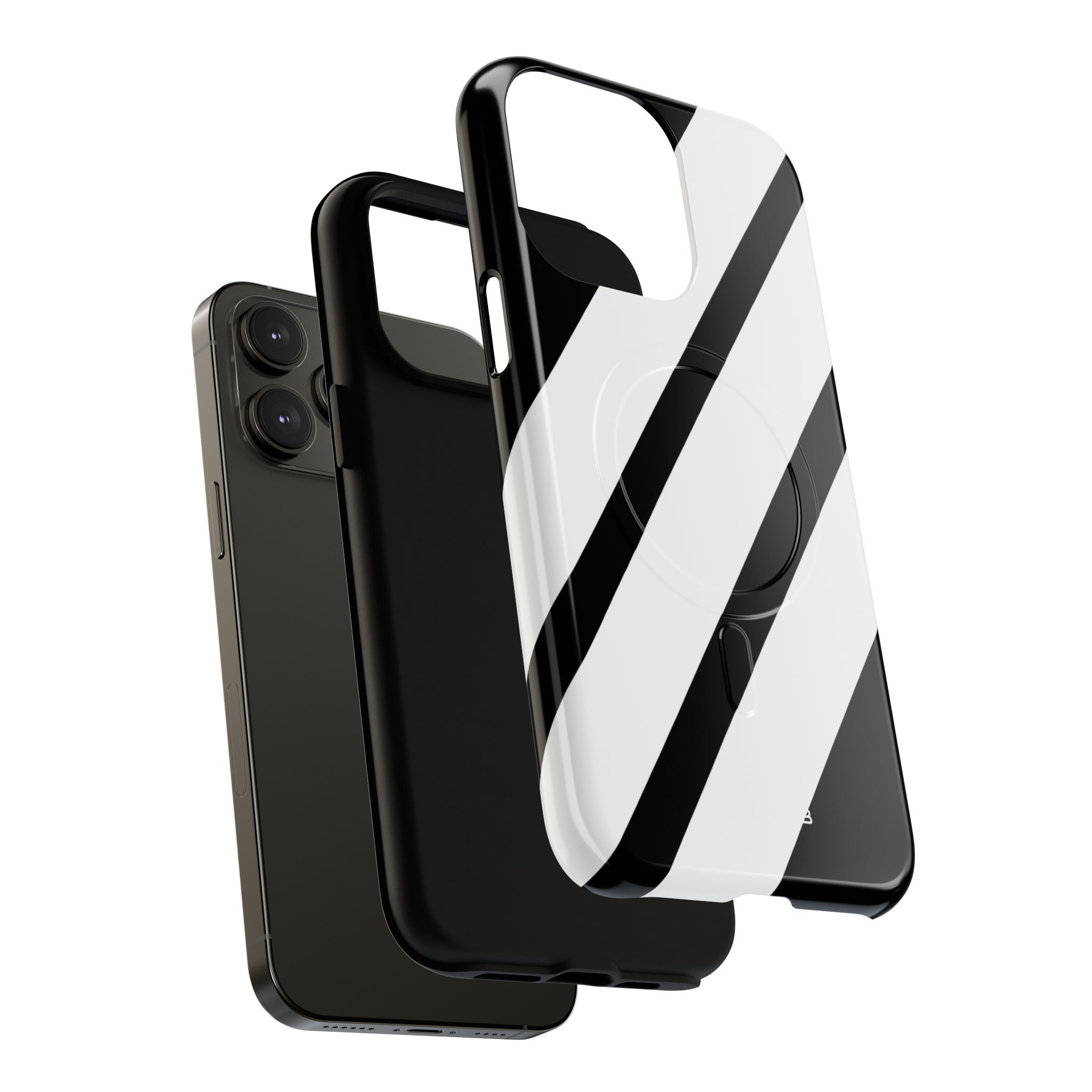 Diagonal Bands Noir iPhone 14 Pro Max Case - Tough+
