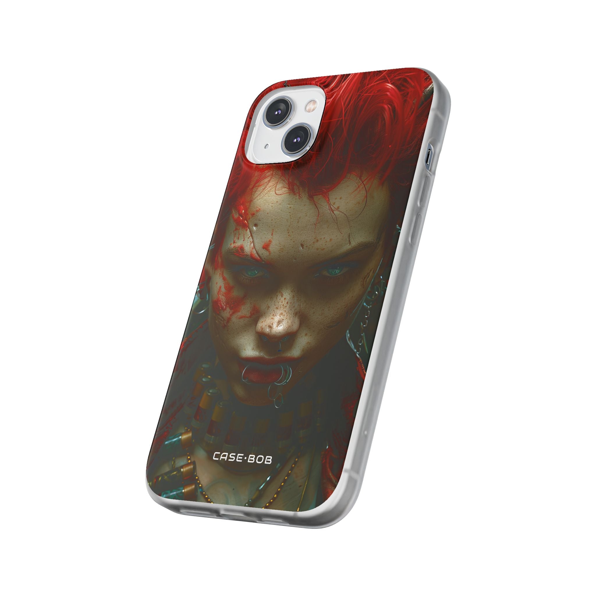 Red Spike Gaze iPhone 14 Plus Case - Soft