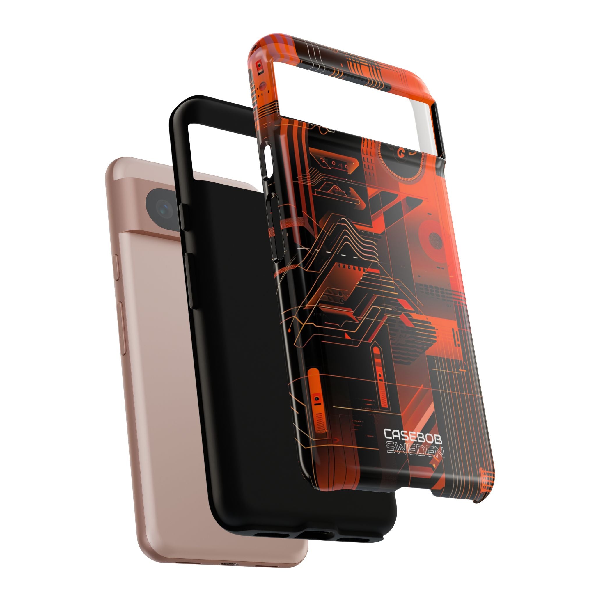Orange Circuit Dreams Google Pixel 8 - Resistente