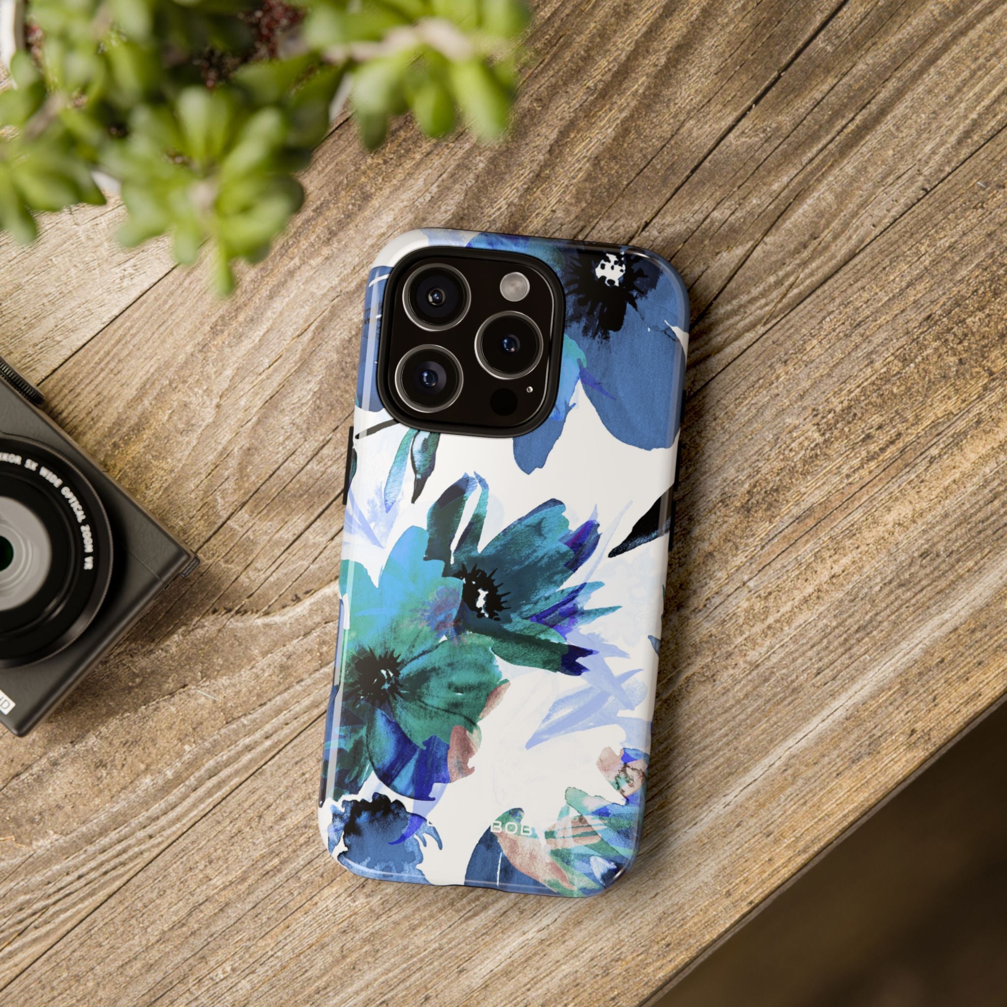 Blue Bloom iPhone 16 Pro Case - Tough